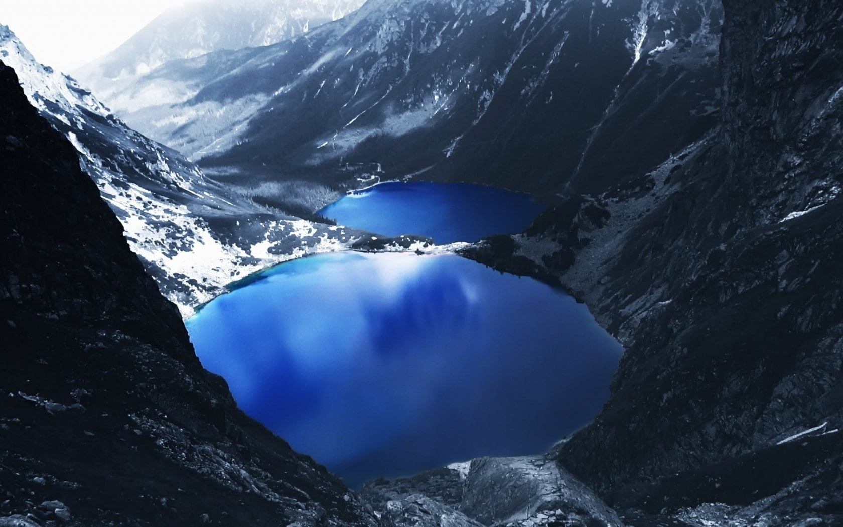 tranquility, water, nature, cold temperature, ice, mountain, mountain peak, tranquil scene, sky, landscape, 720P, solid, beauty in nature, snow, snowcapped mountain, HD Wallpaper