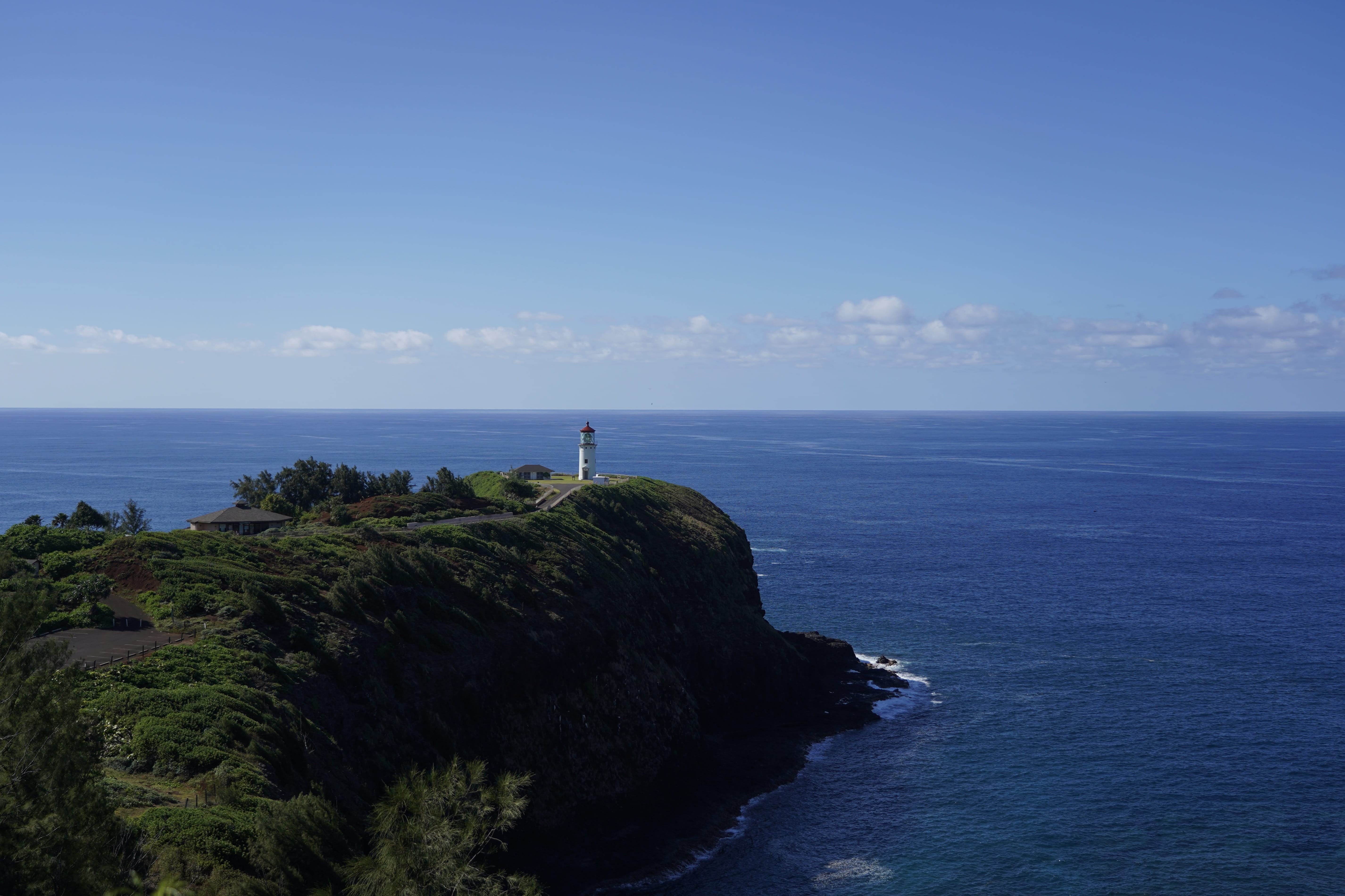 plant, sky, standing, idyllic, 5K, nature, sea, horizon, kilauea, united states, scenics - nature, outdoors, kilauea lighthouse, rock, land, tranquility, HD Wallpaper