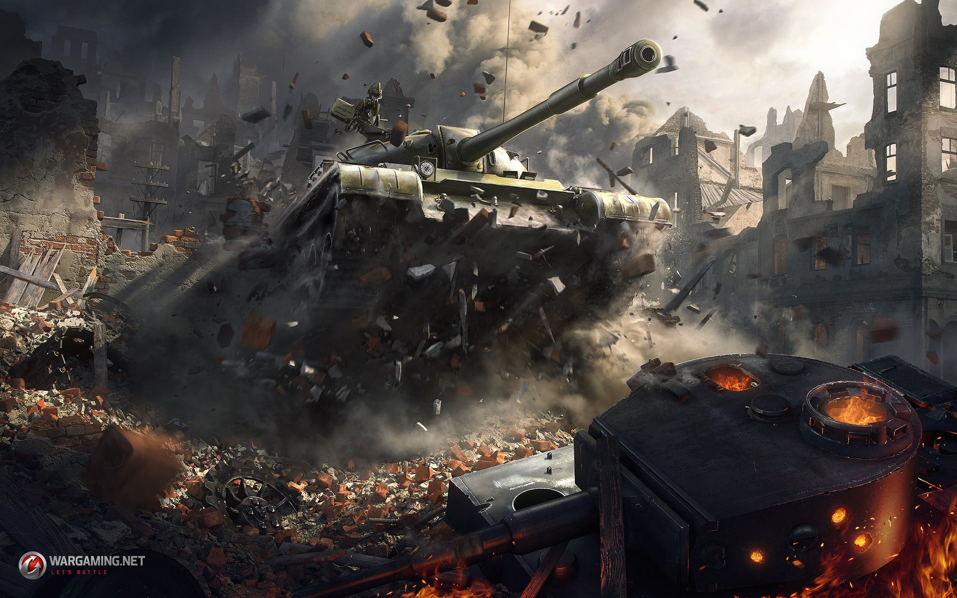  nature, pollution, World of Tanks, steam, smoke - physical structure, city, building exterior, real people, incidental people, day, heat - temperature, HD Wallpaper