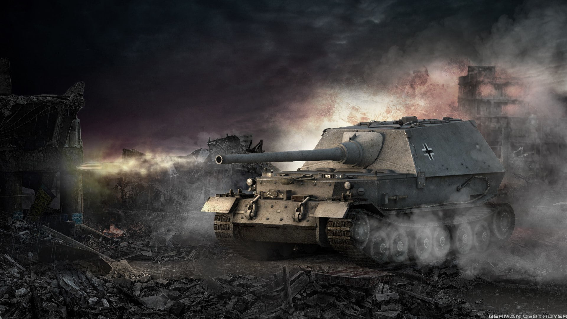 dirty, steel, tank, armed Forces, military, mode of transportation, transportation, BigWorld, weapon, 1080P, government, conflict, iron - Metal, Ferdinand, HD Wallpaper