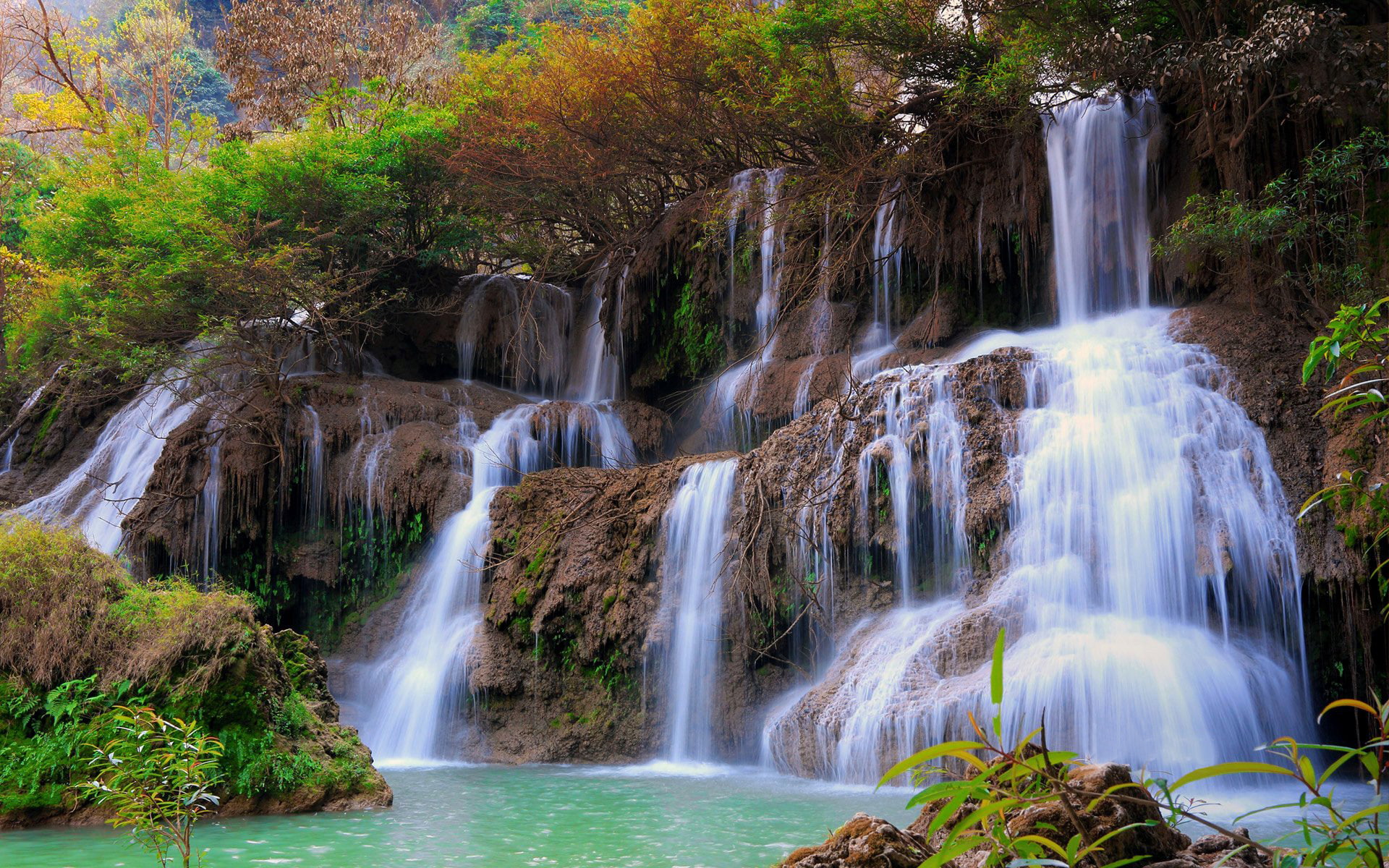 high, minh, thi, river, largest, mae, waterfall, 1080P, meters, wide, klongx, highest, su, thailand, HD Wallpaper