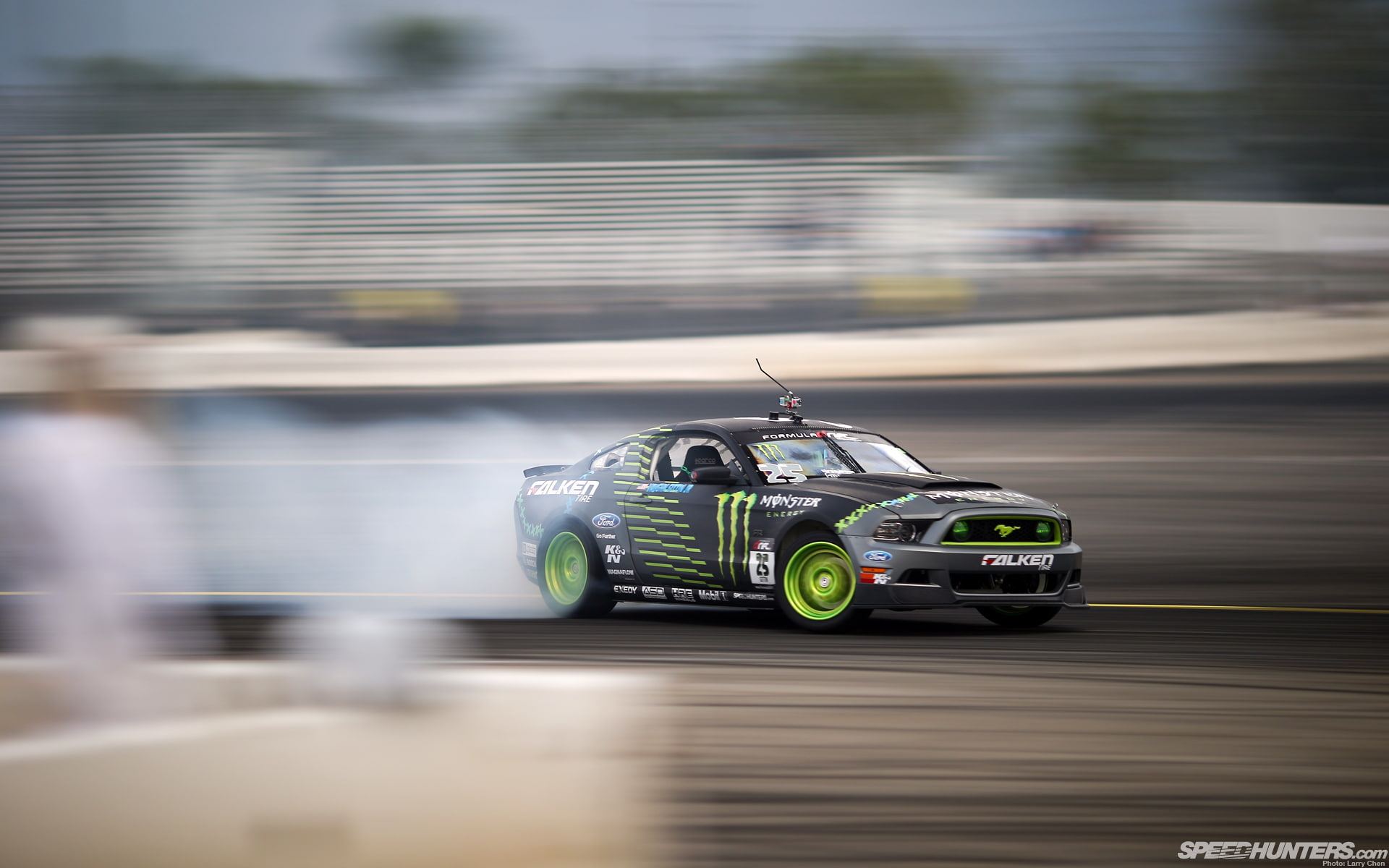 motion, ford, 1080P, hd, blur, drift, cars, mustang, smoke, HD Wallpaper