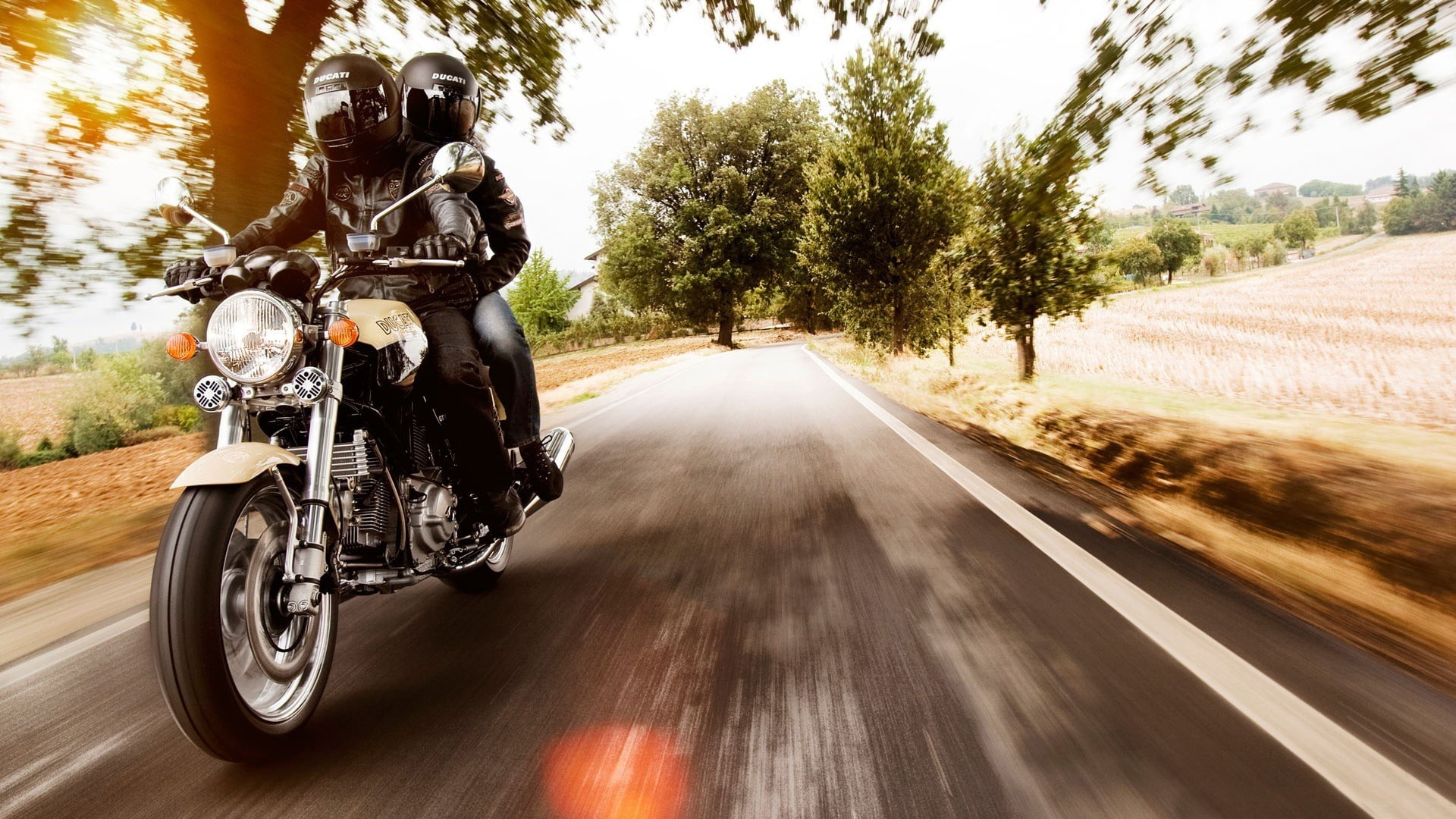 motorcycle, 1080P, hd, motion, bikes, blur, road, ducati, HD Wallpaper