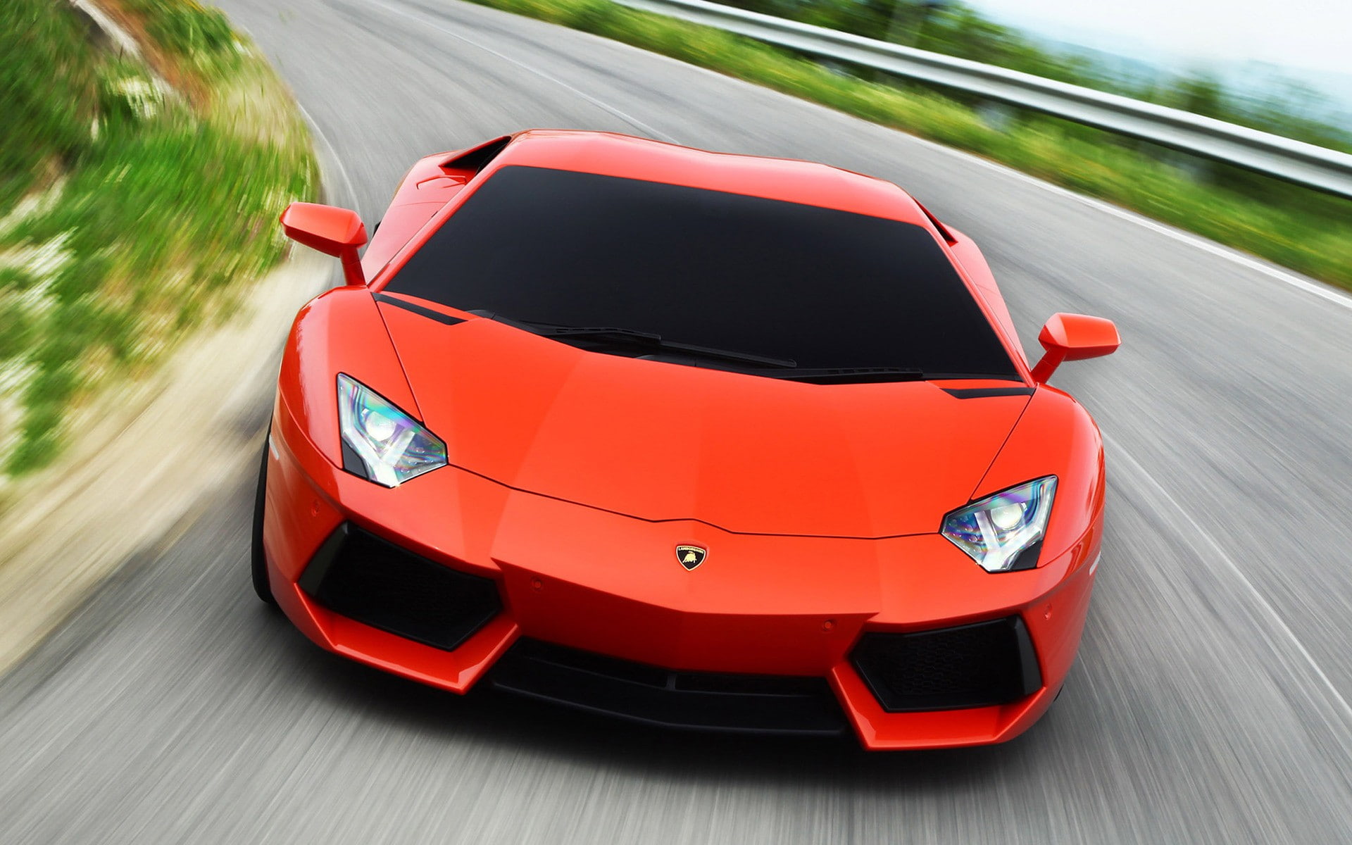 hd, blur, red, lamborghini, aventador, cars, 1080P, motion, HD Wallpaper