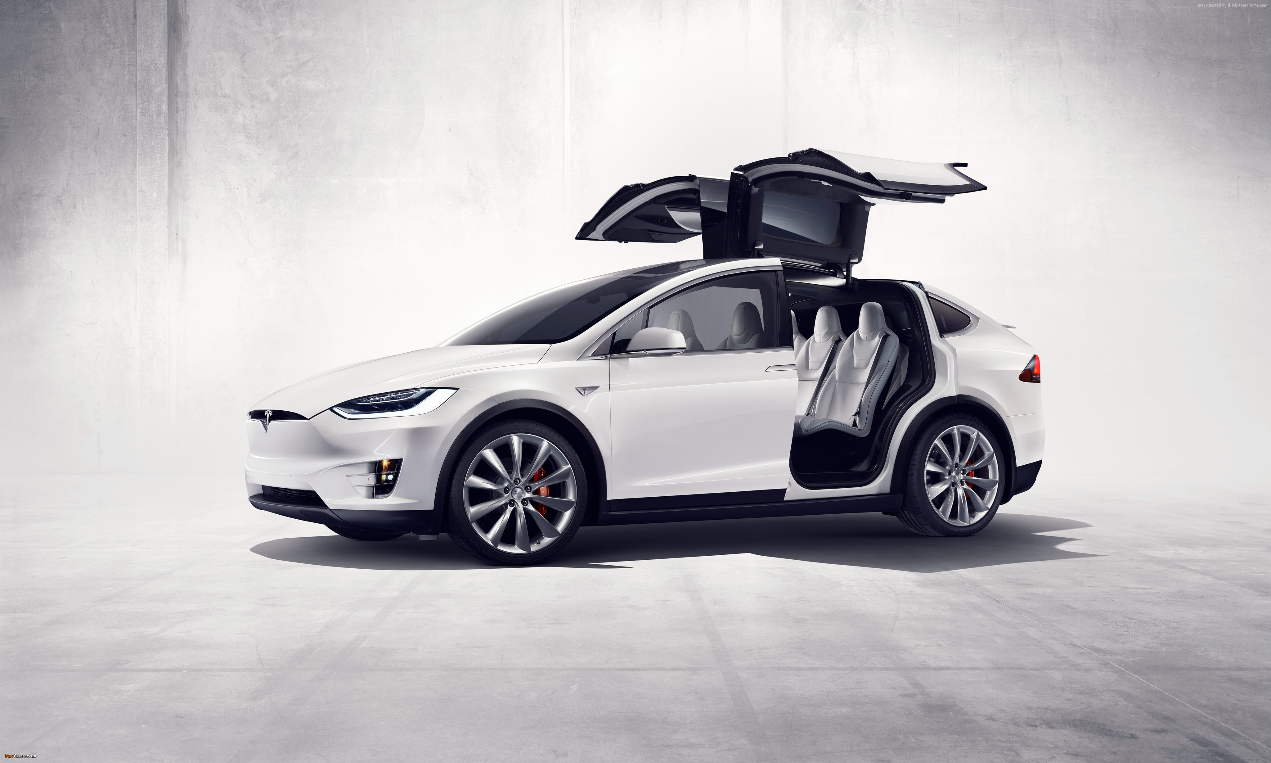 suv, 4K, Tesla model x, electric cars, 2016, white, HD Wallpaper