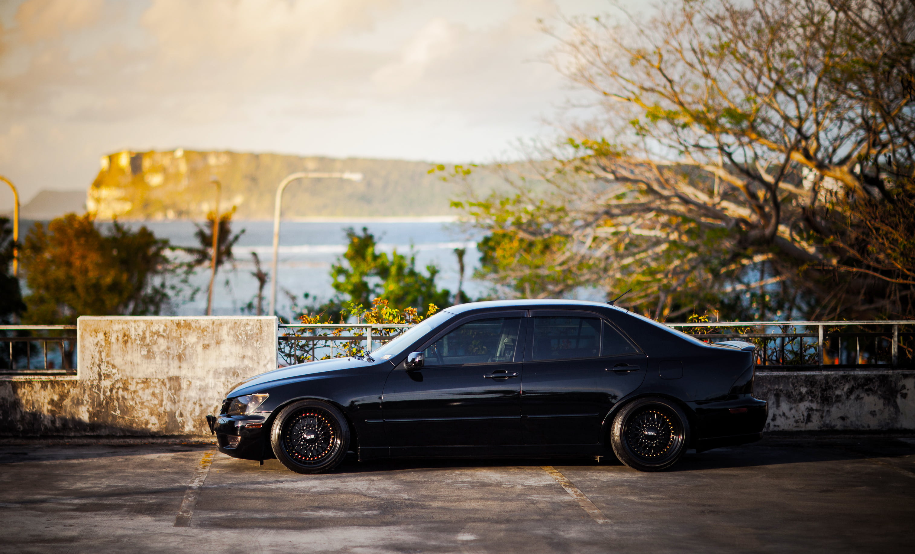 tree, focus on foreground, mode of transportation, is200, havana, obsolete, road, classic, 2K, parking Lot, antique, city, car, retro Styled, street, collectors Car, HD Wallpaper