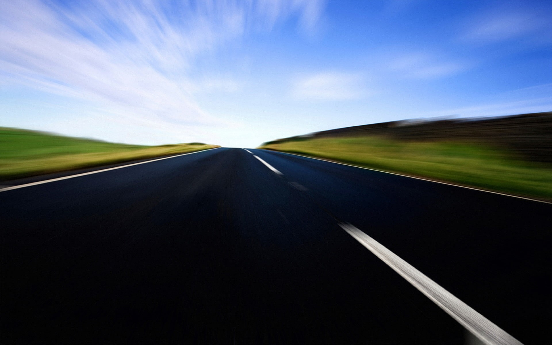 no people, speed, sport, 1080P, motion, environment, dividing line, direction, freedom, running track, country road, nature, road, road trip, transportation, HD Wallpaper