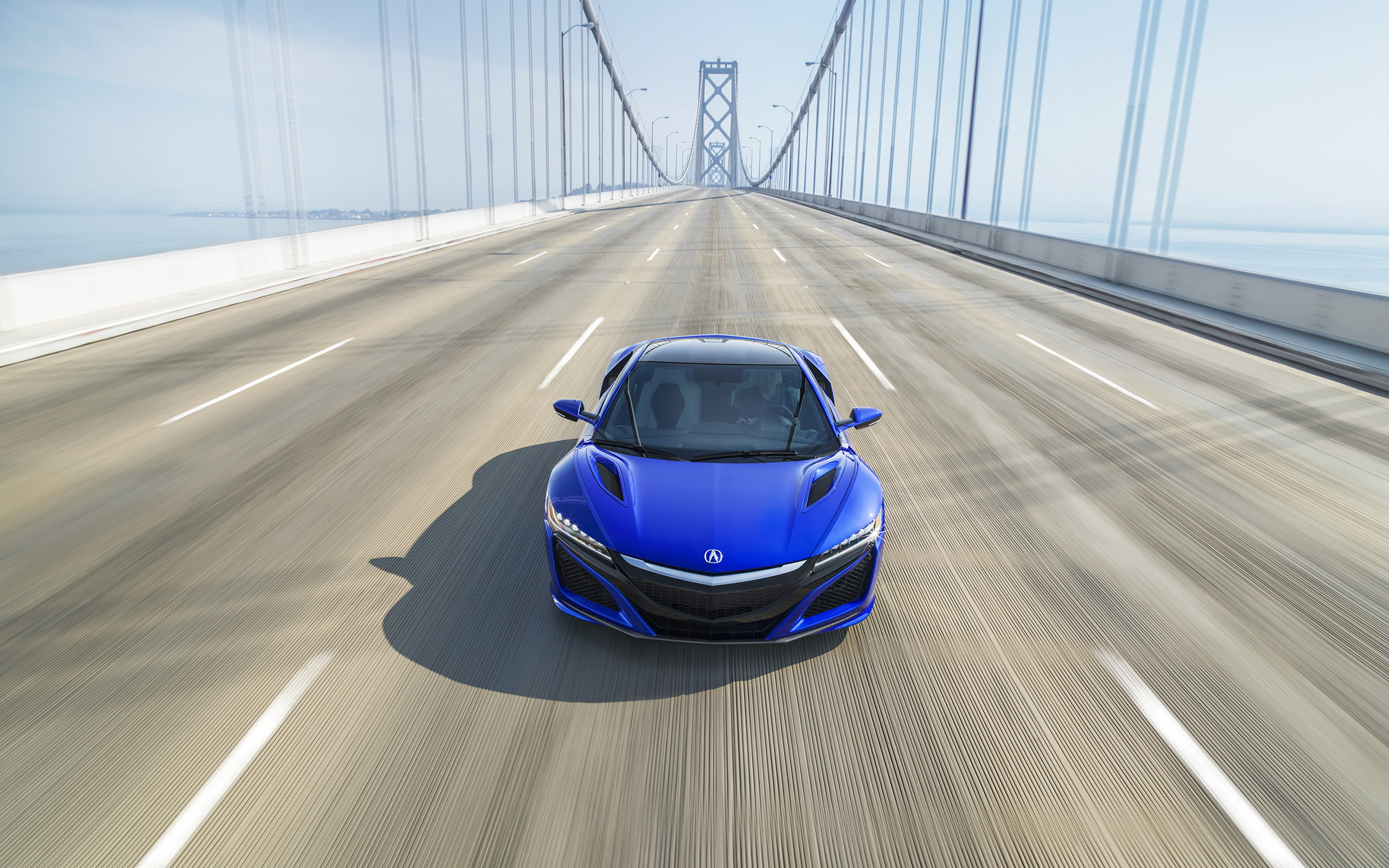 vehicle, motion blur, Acura NSX, bridge, 2K, car, HD Wallpaper