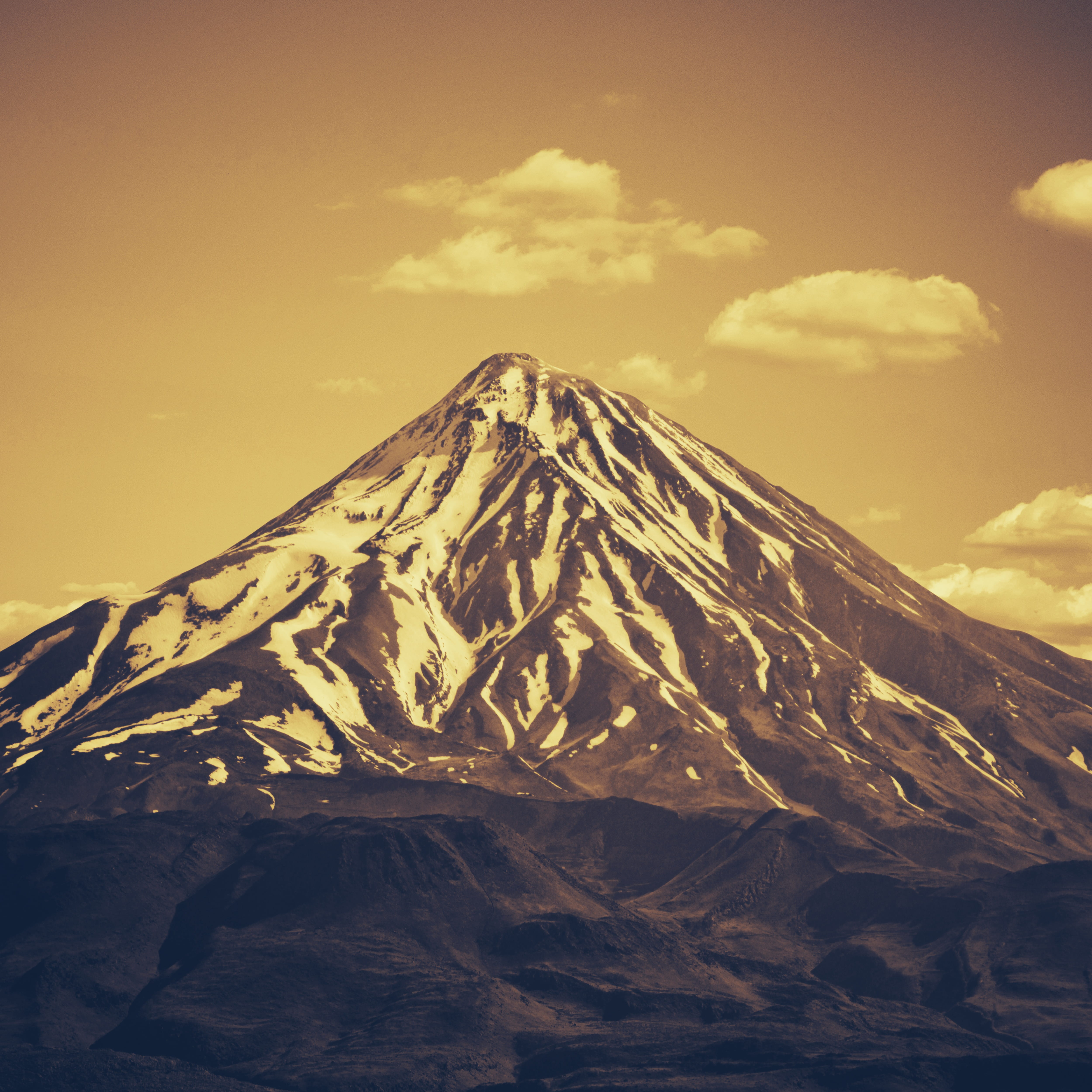 environment, outdoors, weather, scenics - nature, beauty in nature, volcano, Landscape, plateau, sky, cold temperature, peak, no people, 4K, snow, scenery, Phone HD Wallpaper