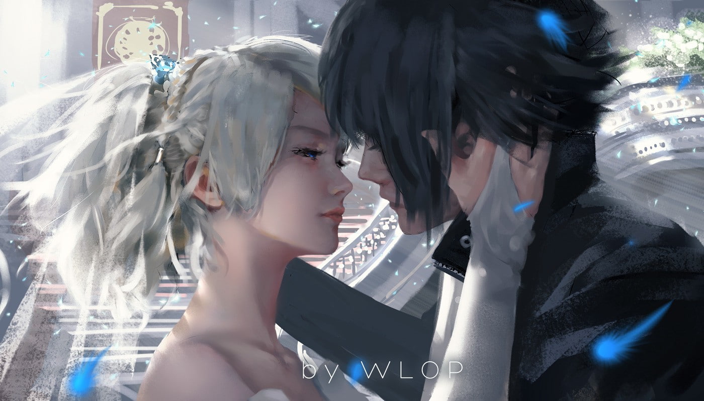 leisure activity, 720P, celebration, final fantasy xv fantasy art lunafreya nox fleuret noctis, beautiful woman, people, looking, portrait, real people, HD Wallpaper