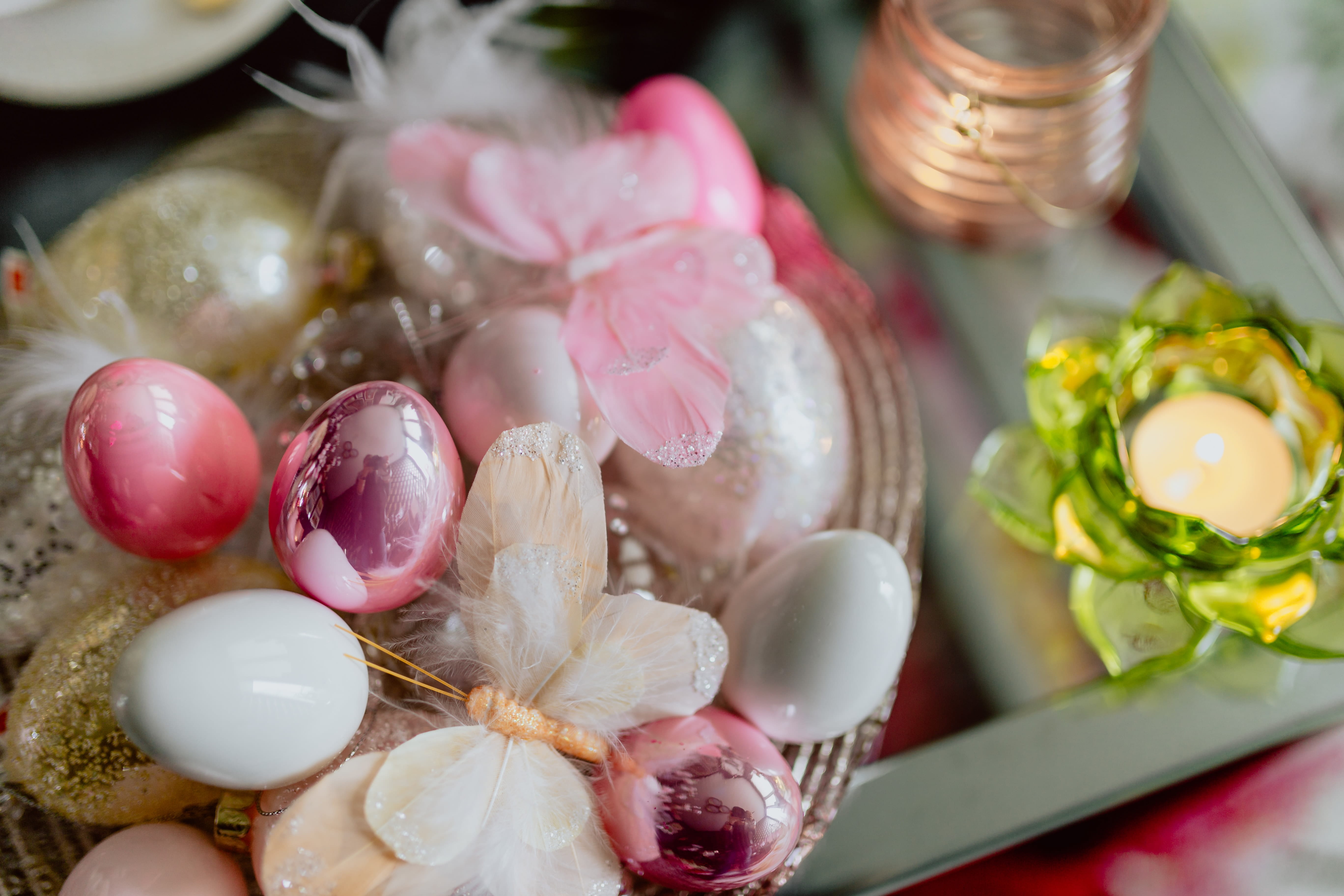 close-up, easter, high angle view, 5K, food and drink, variation, decorations, plant, colorfull, food, still life, wellbeing, egg, selective focus, no people, HD Wallpaper