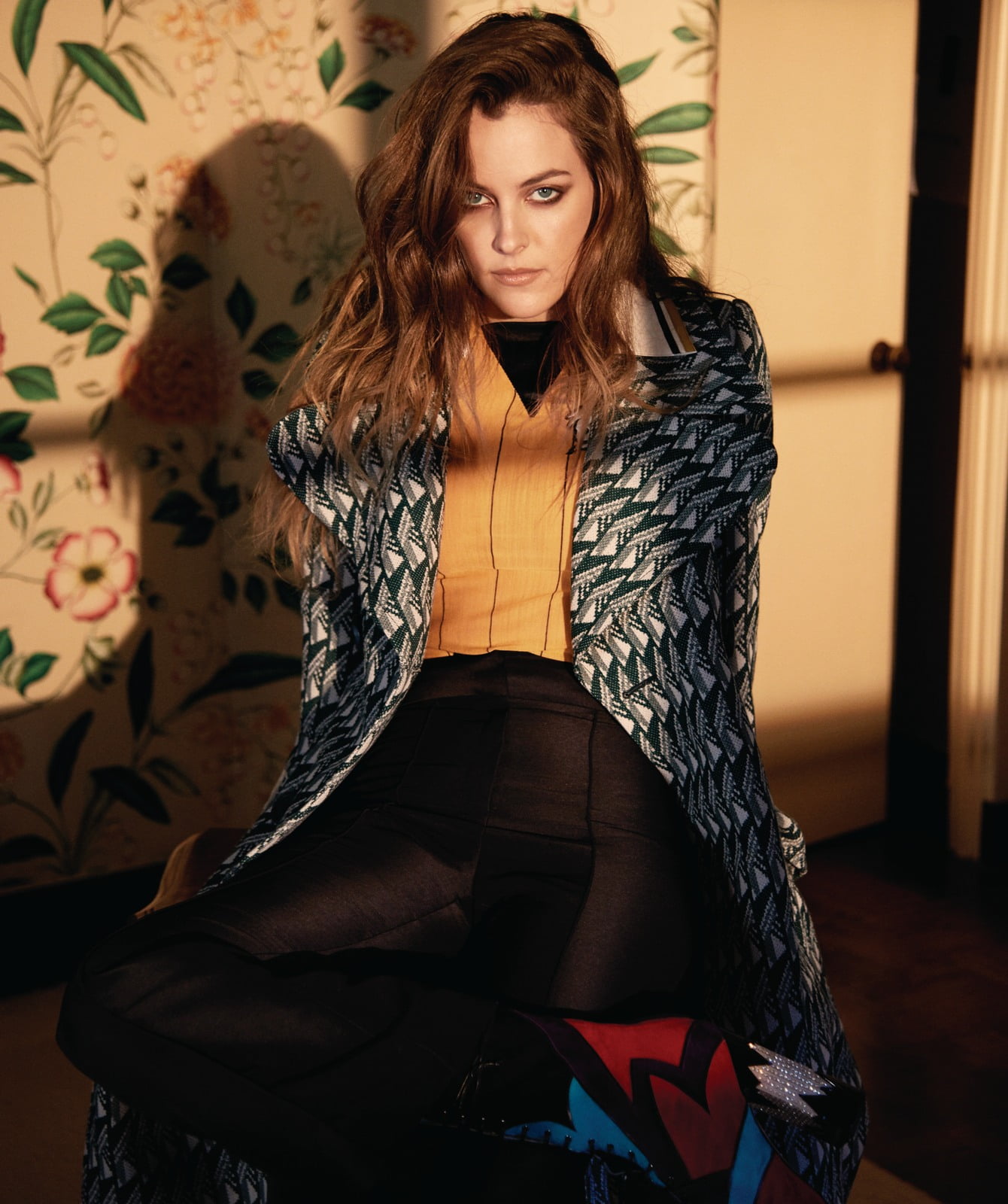 fashion model, young adult, Riley Keough, young women, actress, hairstyle, beauty, brown hair, portrait, adult, one person, indoors, 720P, fashion, clothing, Phone HD Wallpaper