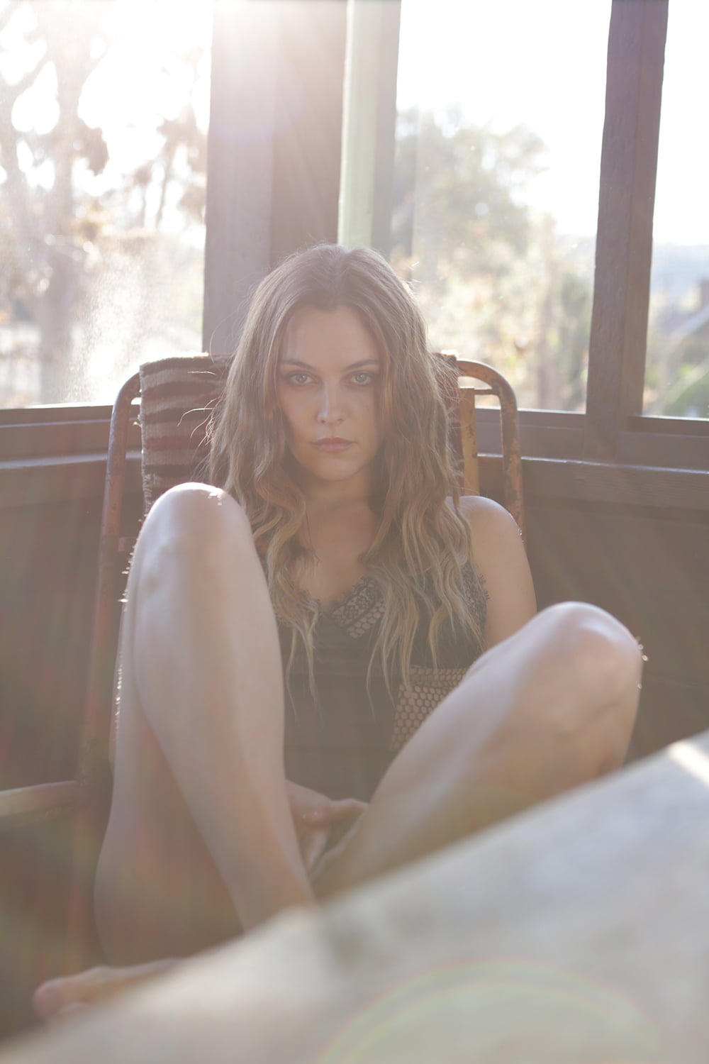 blue eyes, Riley Keough, 720P, actress, women, long hair, Phone HD Wallpaper