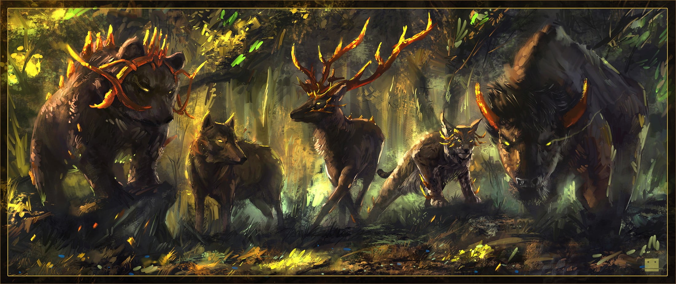 group of animals, livestock, bears, day, herbivorous, animals in the wild, forest, plant, animal, transfer print, hunter, nature, domestic animals, animal wildlife, HD Wallpaper