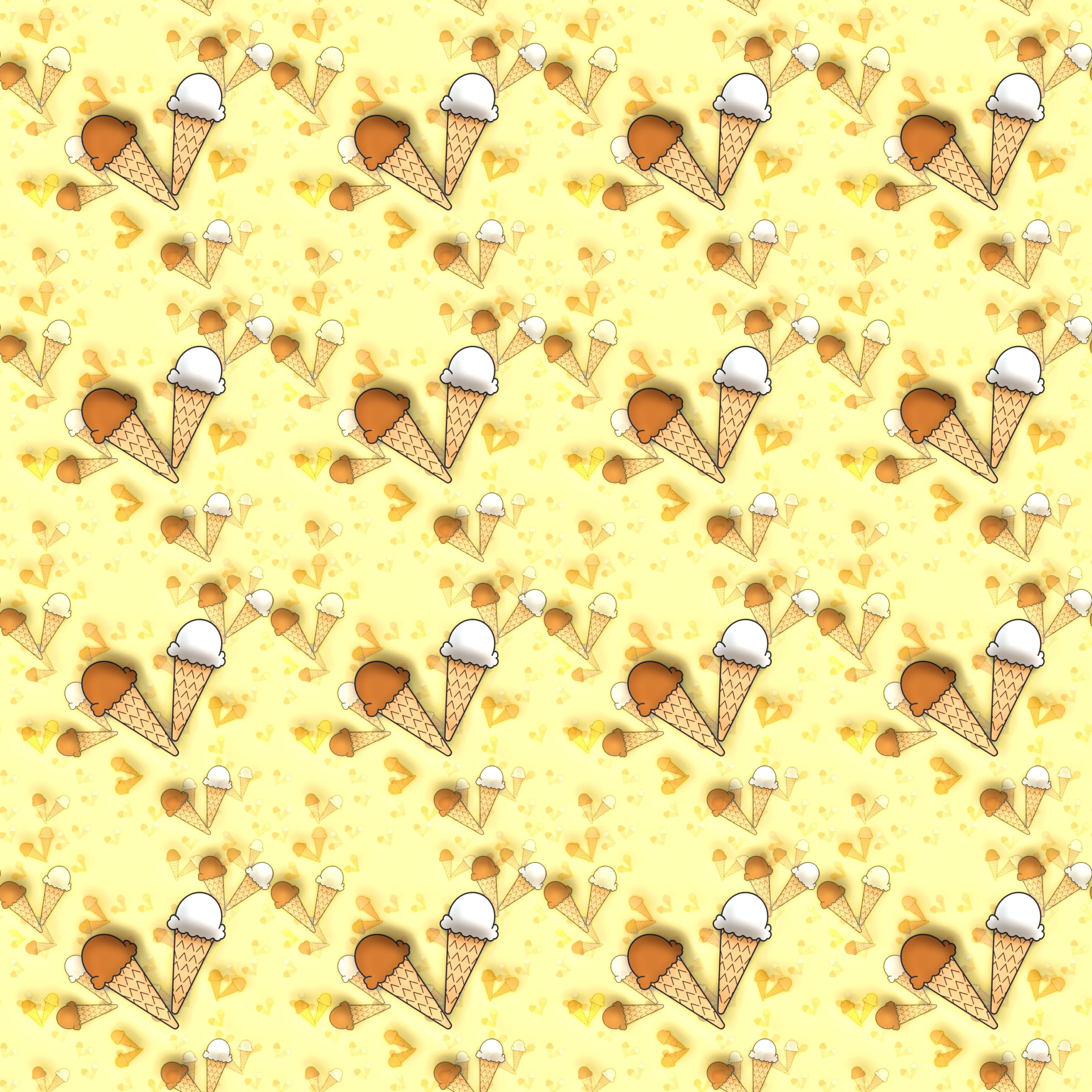 high angle view, pattern, 4K, large group of objects, food and drink, backgrounds, personal accessory, freshness, ice cream, indoors, yellow, arrangement, Phone HD Wallpaper