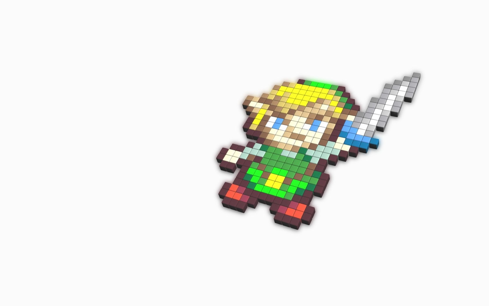 blocks, pixelart, games, 720P, hd, video, art, Link, legend, zelda, nintendo, x, HD Wallpaper