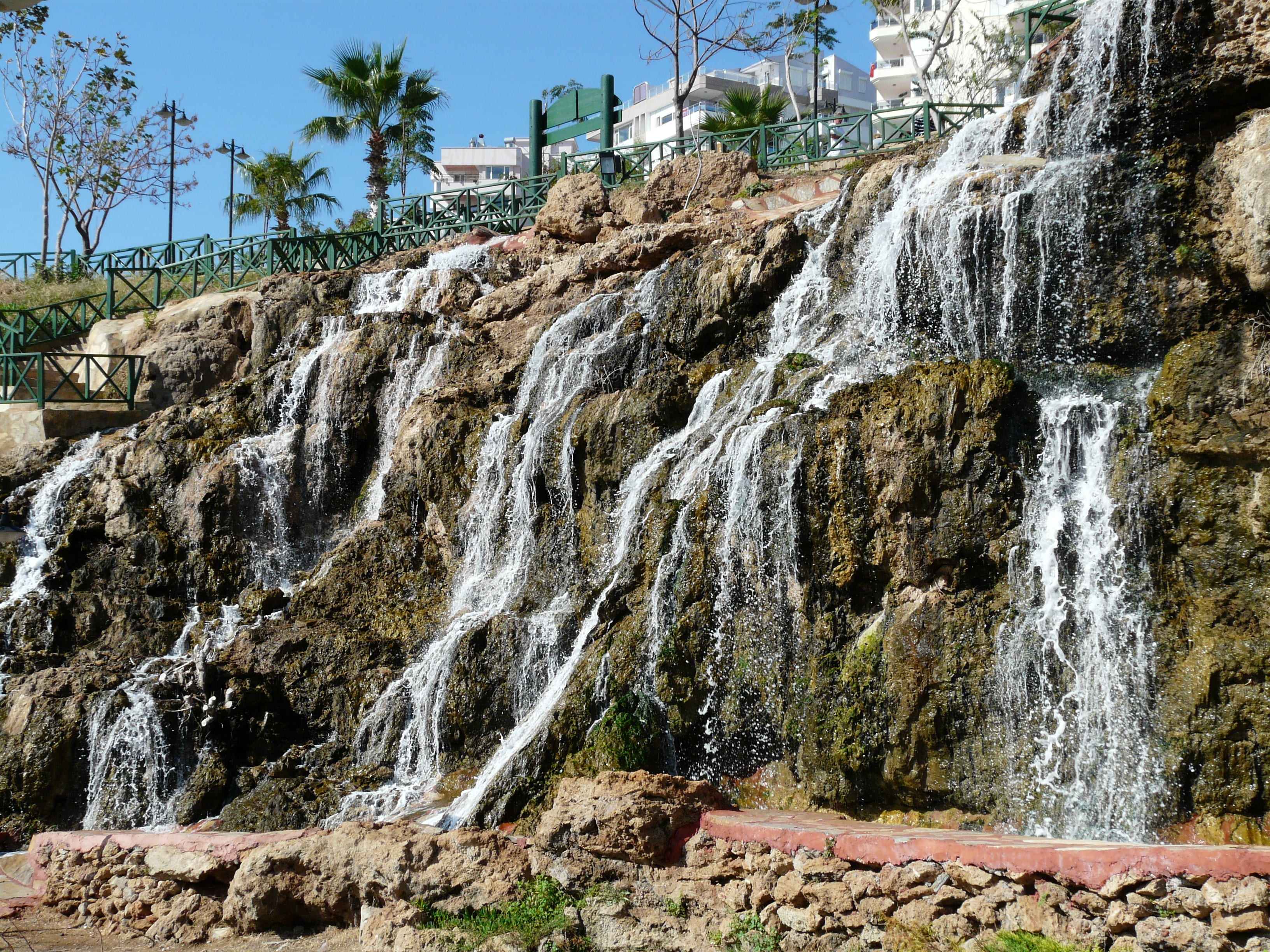 plant, flowing water, bach, water, land, upper düden waterfall, outdoors, duden park, flowing, motion, solid, rock formation, waterfall, formation, rock - object, HD Wallpaper