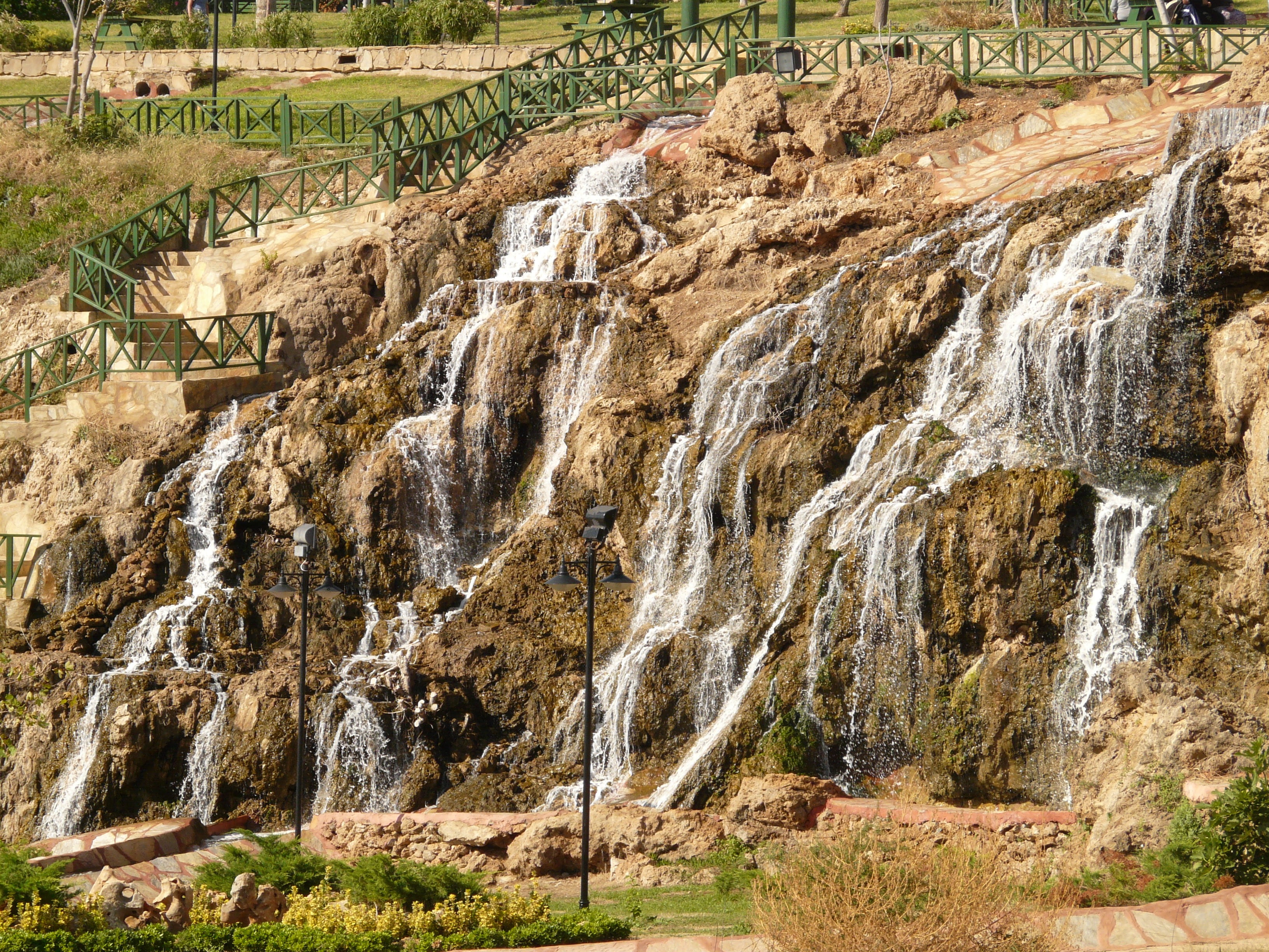 formation, tranquil scene, upper düden waterfall, park, beauty in nature, mountain, grass, nature, land, rock - object, sea, day, tranquility, antalya, HD Wallpaper