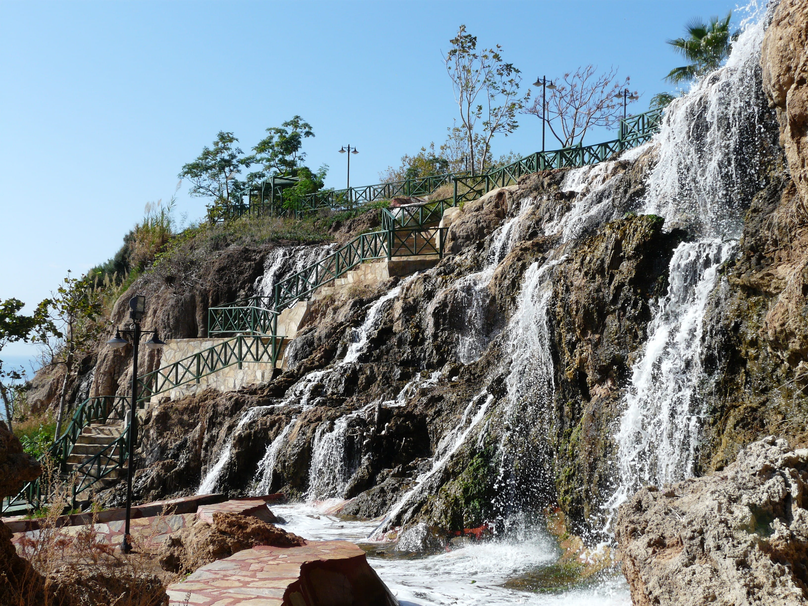 scenics - nature, visit, waterfall, rock formation, flowing water, no people, tree, long exposure, duden park, motion, flowing, bach, little water, power in nature, HD Wallpaper