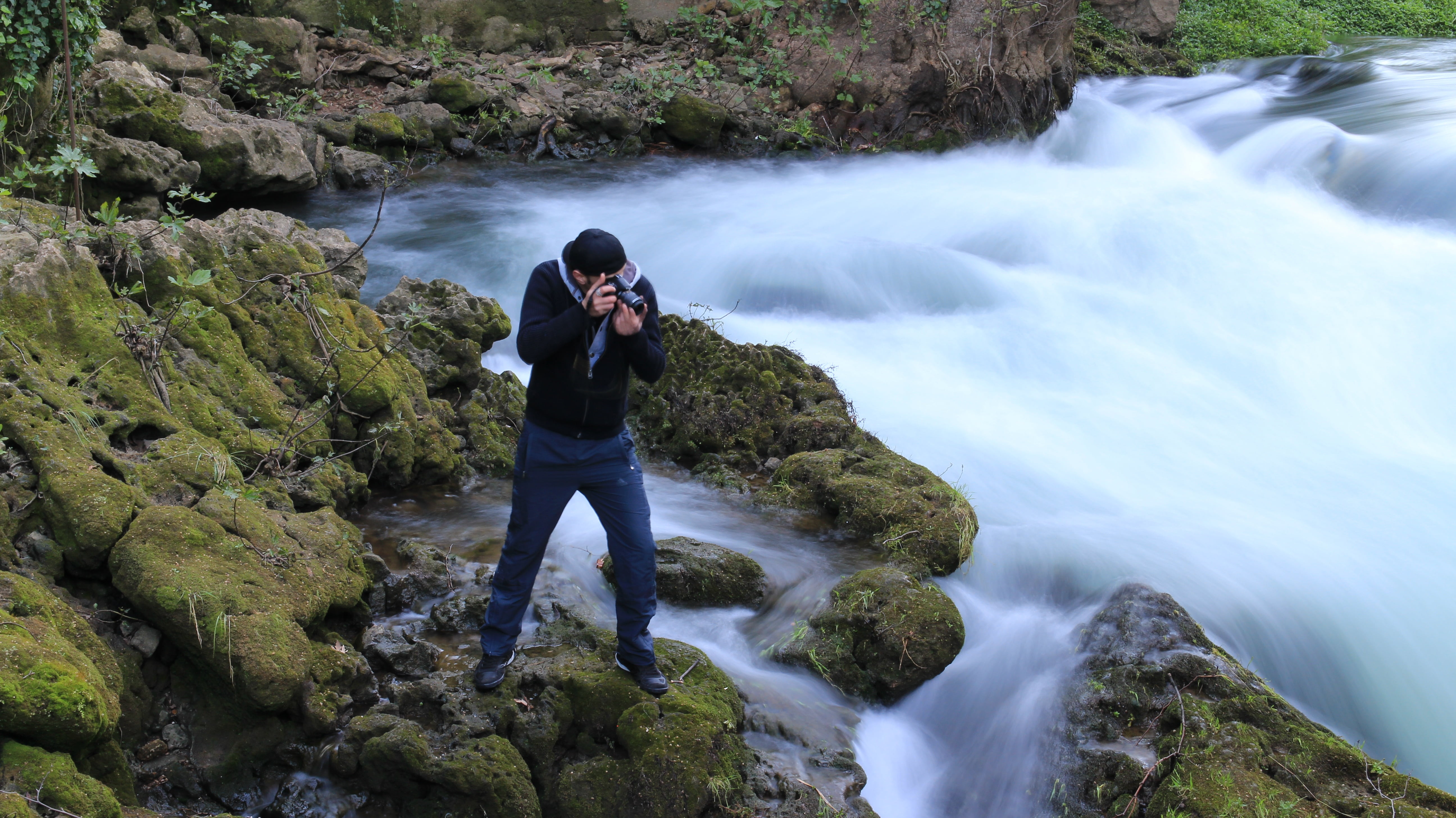 turkey, rock - object, river, long exposure, young adult, fall, one person, people, camera - photographic equipment, nature, mediterranean, solid, motion, HD Wallpaper