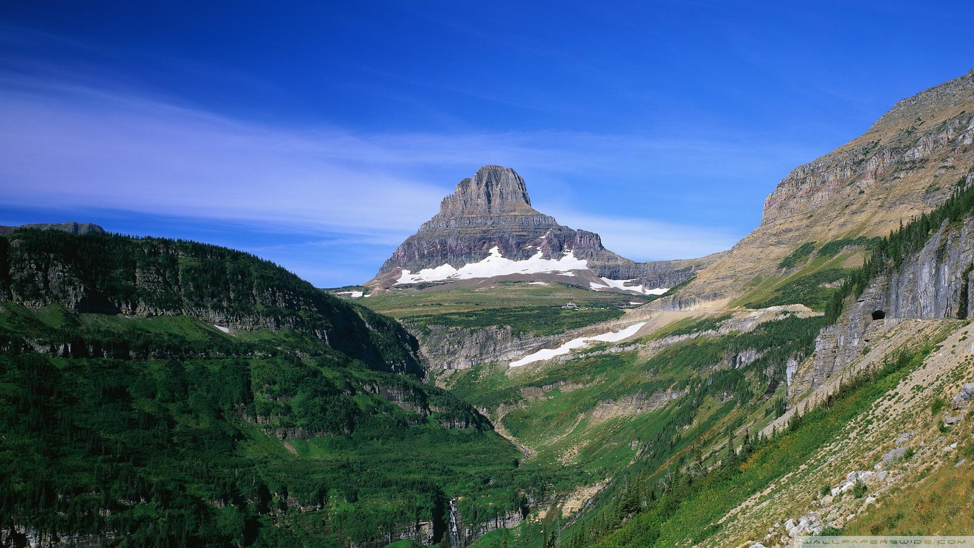 forest, lone, valley, cliff, 1080P, mountain, majestic, nature and landscapes, HD Wallpaper