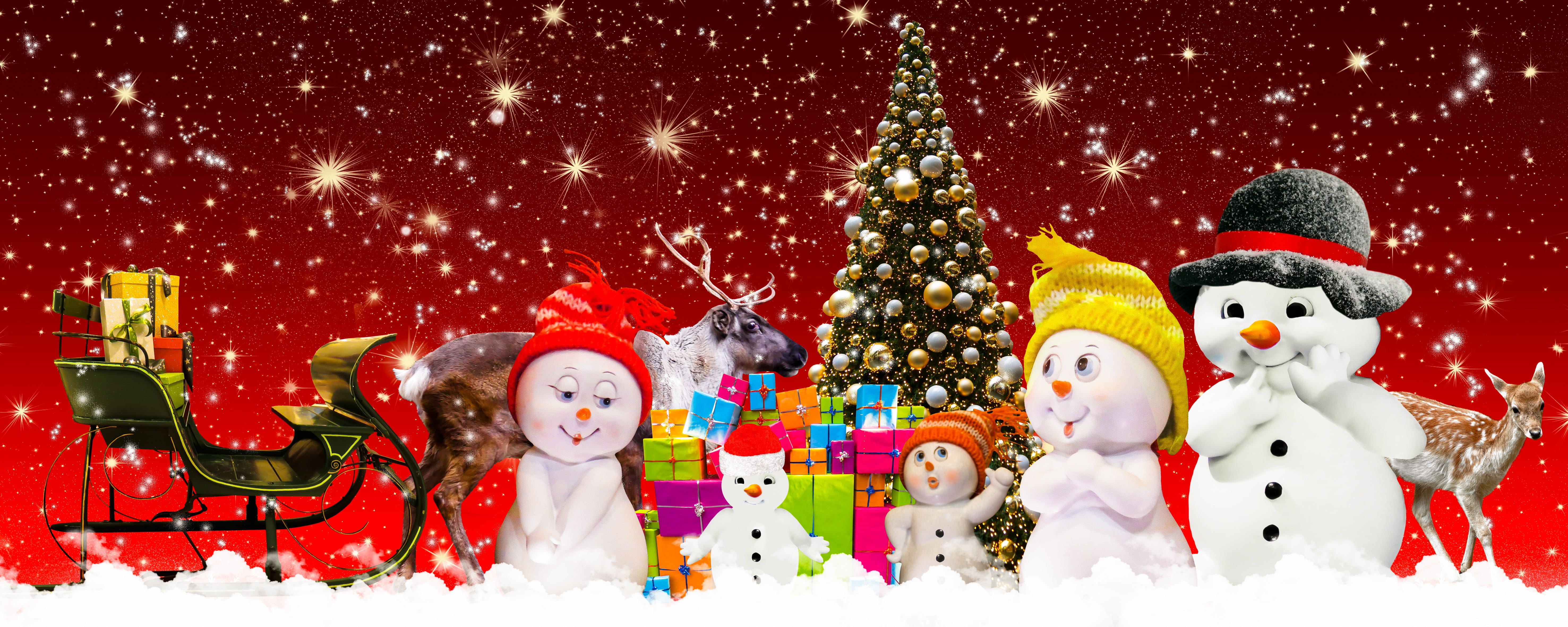 family, gifts, emotions, christmas motif, toy, slide, decoration, winter, red, surprise, christmas decoration, celebration, celebration event, christmas, HD Wallpaper