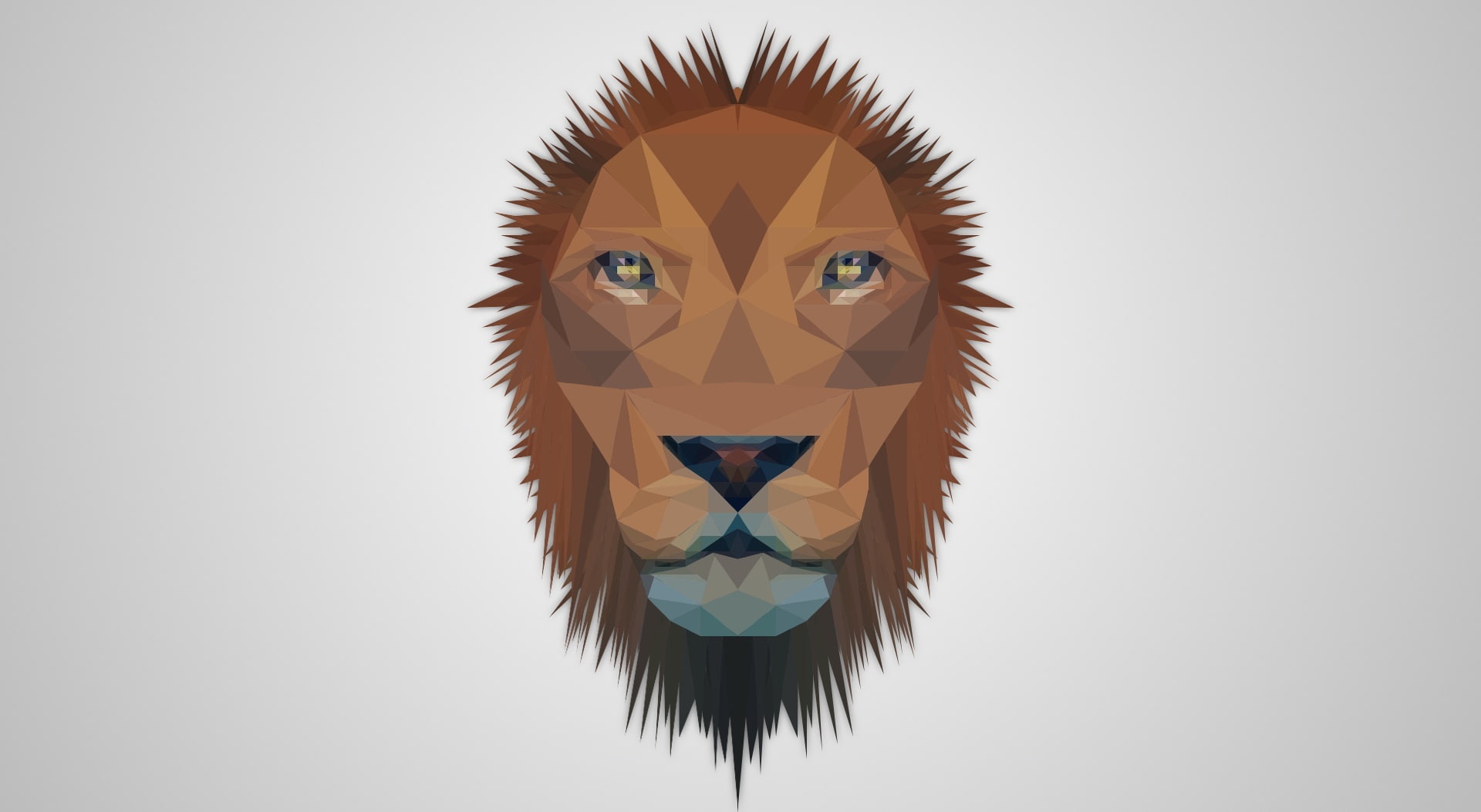 1080P, jasper verbeet, low poly, art and craft, beautiful, Vector Art, creativity, art, still life, copy space, body part, cut out, shape, artistic, lion, HD Wallpaper