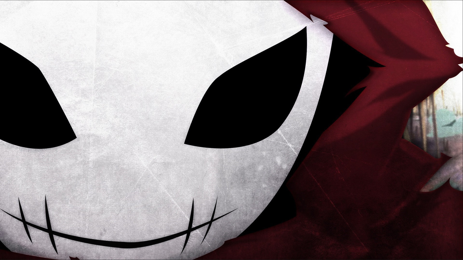 body part, young adult, studio shot, celebration, clothing, indoors, people, yumekui merry anime john doe, 1080P, extreme close-up, red, human face, white color, HD Wallpaper