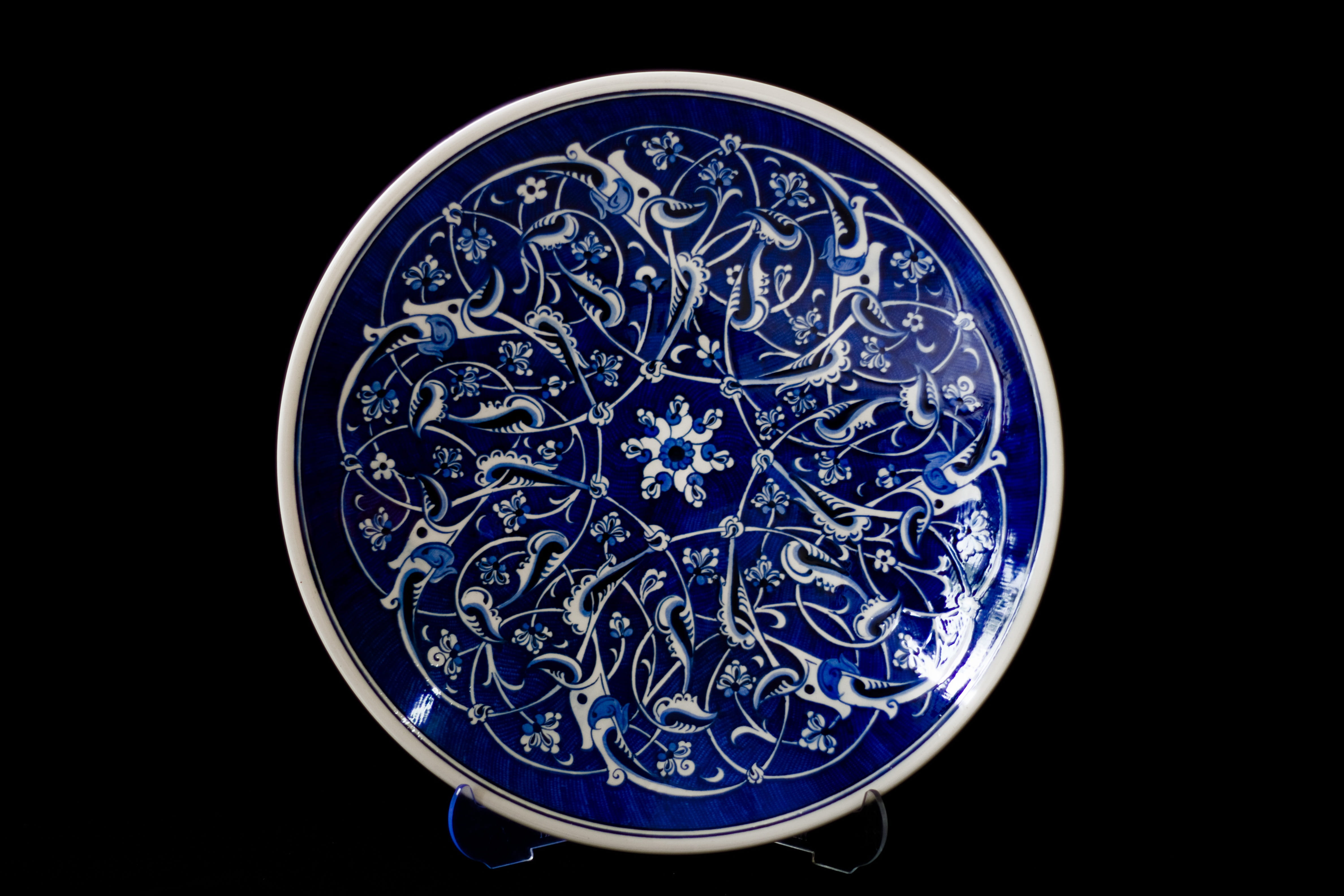 blue, technology, no people, pattern, indoors, studio shot, turkey, increased, creativity, floral pattern, craft, still life, hare tile, close-up, Plate, HD Wallpaper