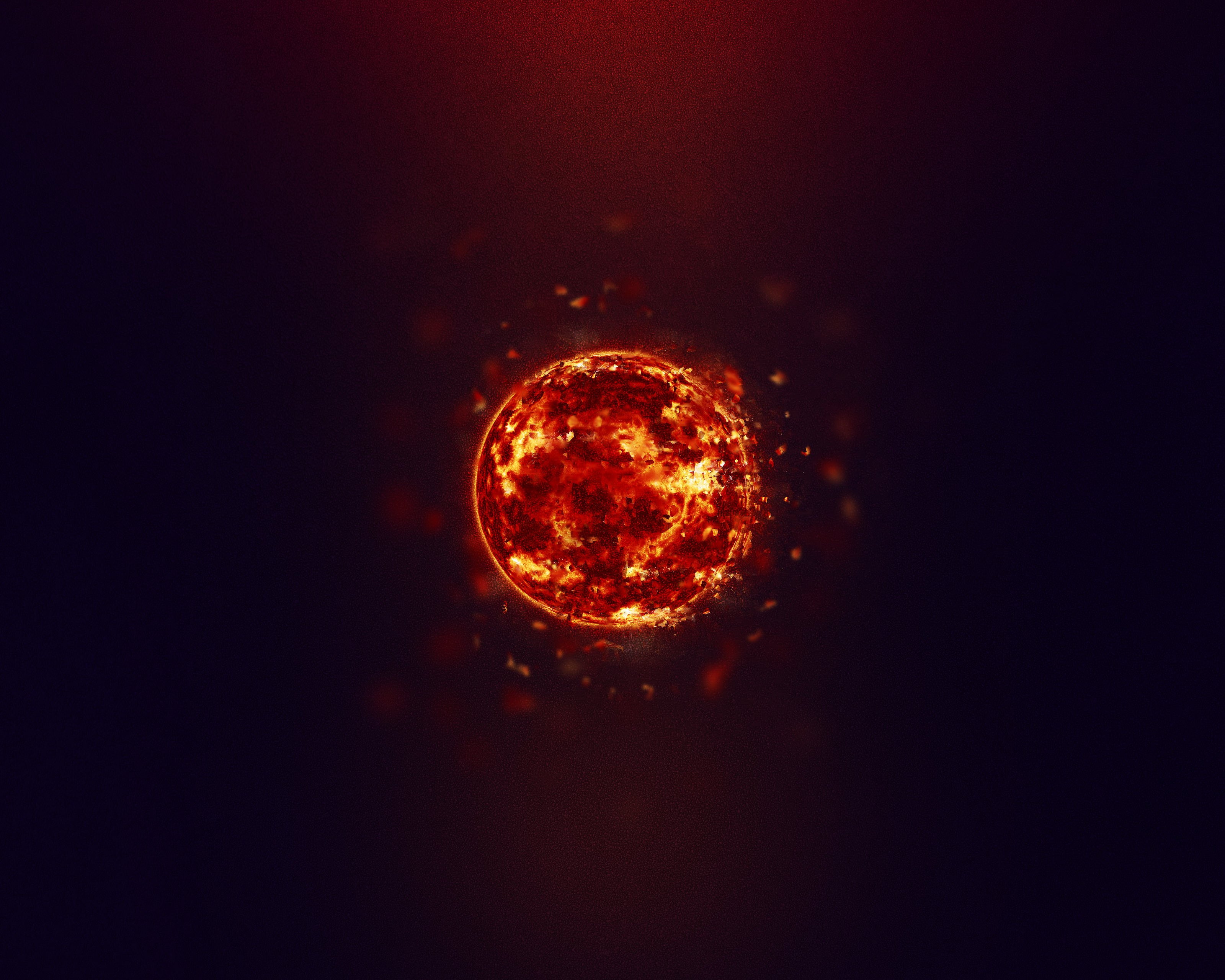 abstraction, technology, burning, artistic, black background, healthcare and medicine, abstract, astronomy, artwork, circle, original, night, tomography, HD Wallpaper