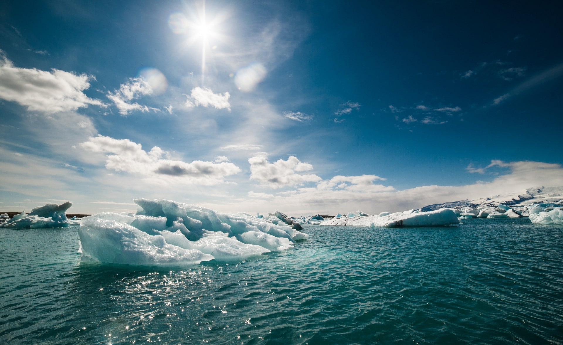 Arctic, environment, tranquil scene, scenics - nature, beauty in nature, water, sky, floating on water, ice, turquoise colored, tranquility, 1080P, sea, HD Wallpaper