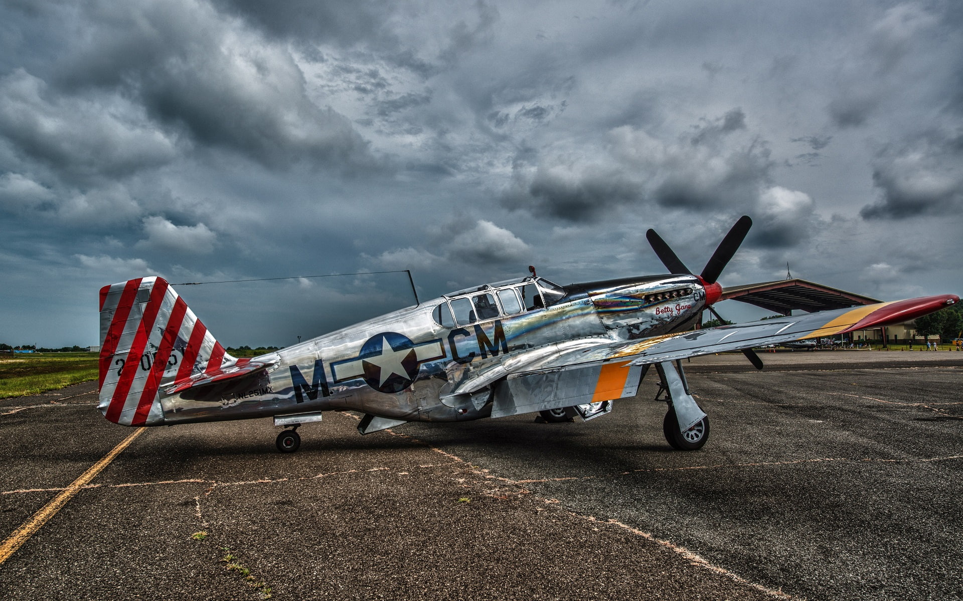 government, military, sky, North American P-51 Mustang, flying, airplane, fighter plane, air vehicle, cloud - sky, patriotism, army, airport runway, overcast, HD Wallpaper