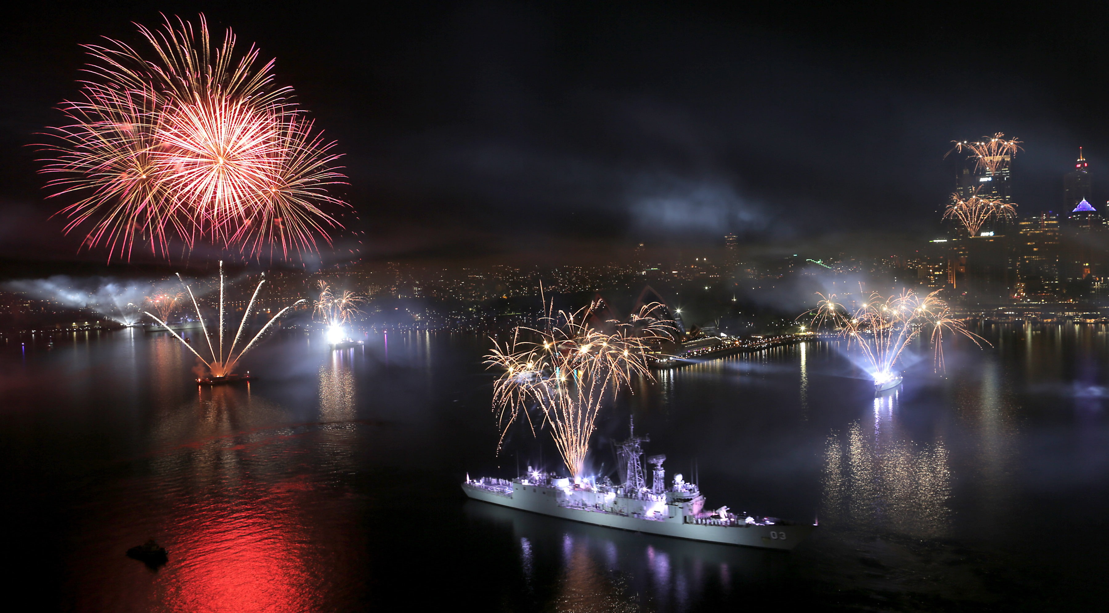 Sydney, fireworks, 2K, explosion, HD Wallpaper