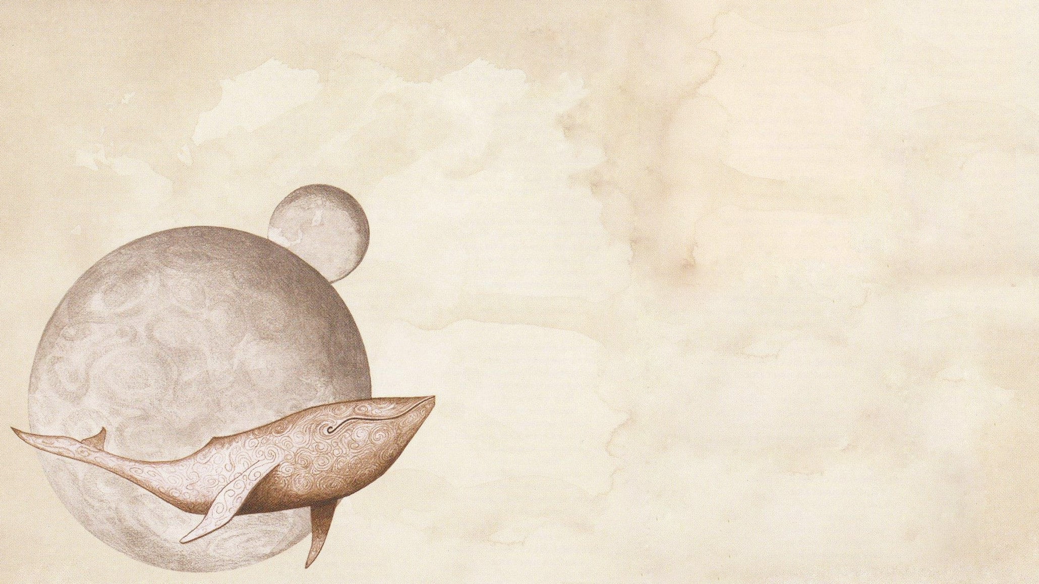 art and craft, old, copy space, digital composite, creativity, colored background, pattern, backgrounds, paper, 1080P, textured, digital art universe space planet minimalism whale simple background ornamented gojira, HD Wallpaper