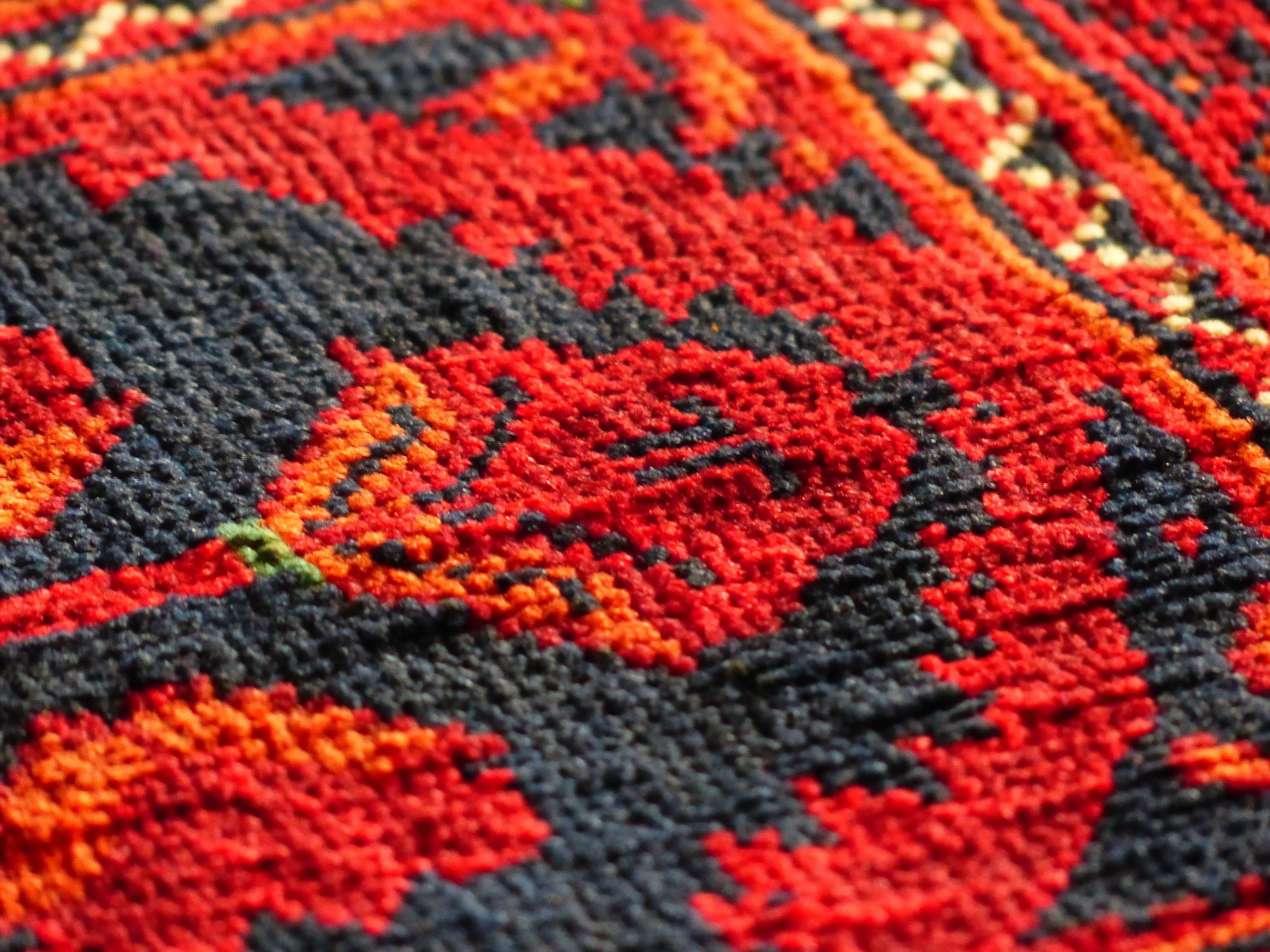 material, craft, colorful, design, orange color, red, weave, wool, woven, tying, close-up, thread, pattern, carpet weaving center, extreme close-up, multi colored, HD Wallpaper