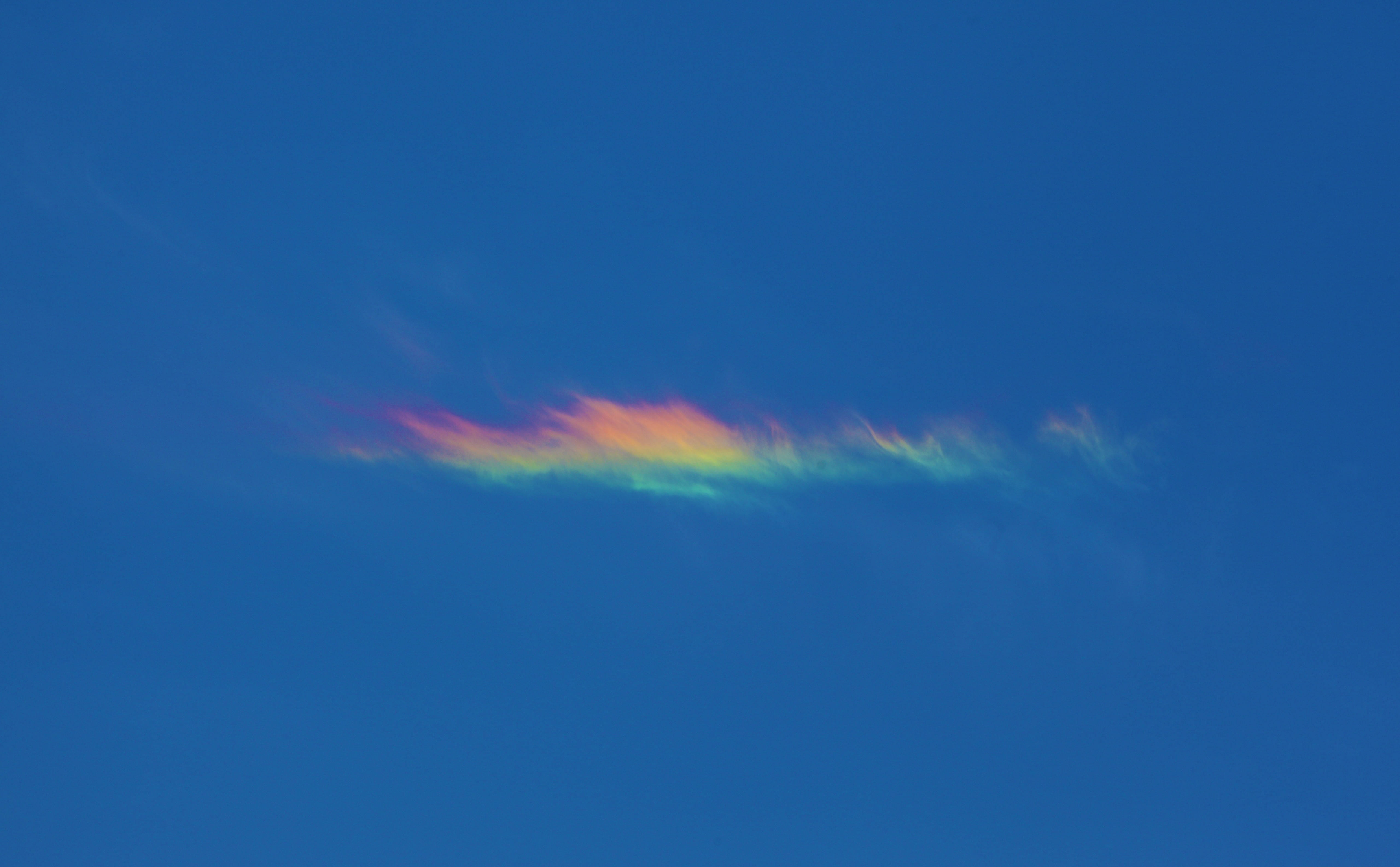 no people, wispy, dramatic sky, space, Sundog, Sun and Sky, cloud - sky, meteorology, blue, abstract, beauty in nature, backgrounds, 5K, Nature, multi colored, HD Wallpaper