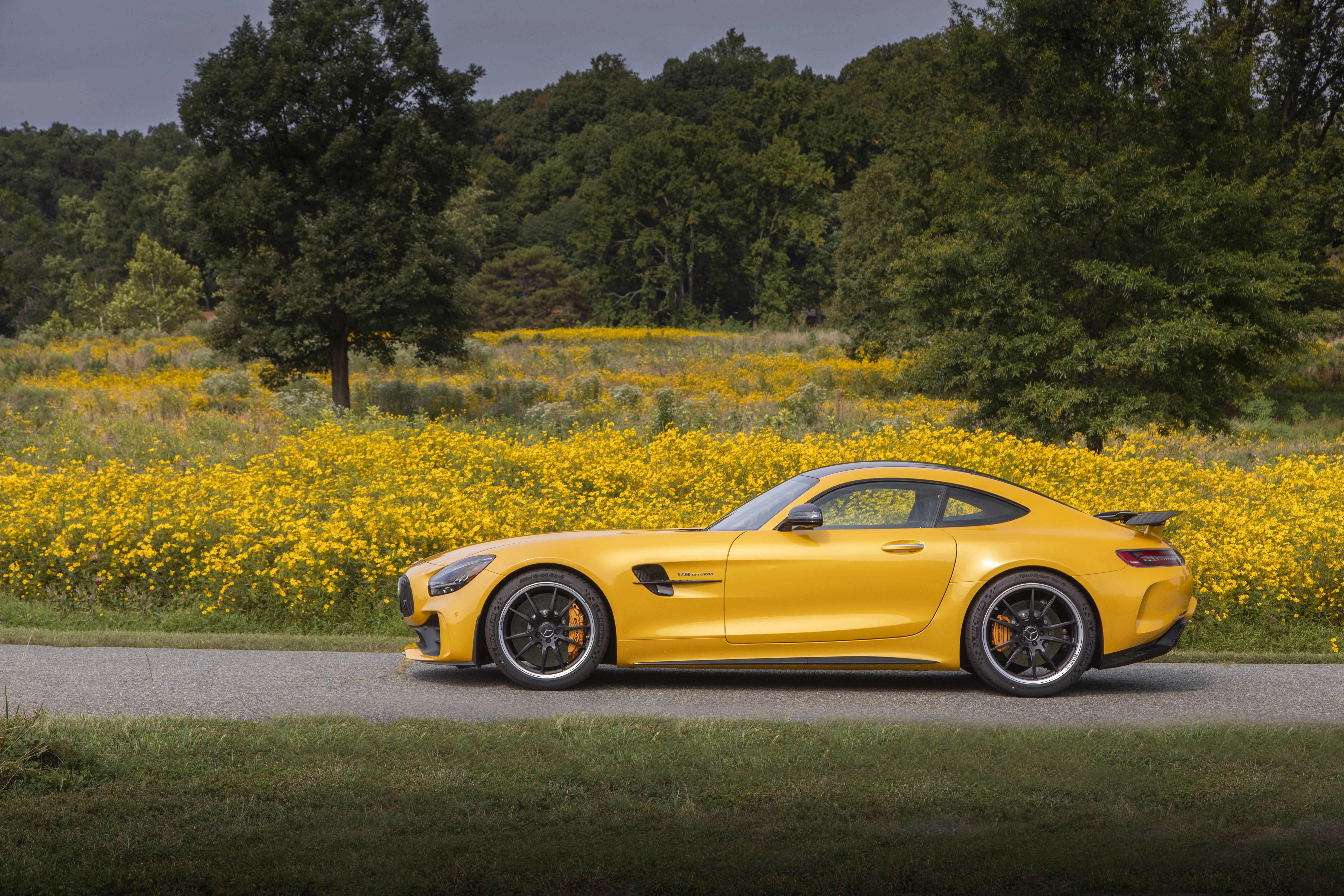 Yellow Car, Supercar, Mercedes-AMG GT R, Vehicle, Sport Car, Car, Coupé, Mercedes-Benz, 5K, HD Wallpaper