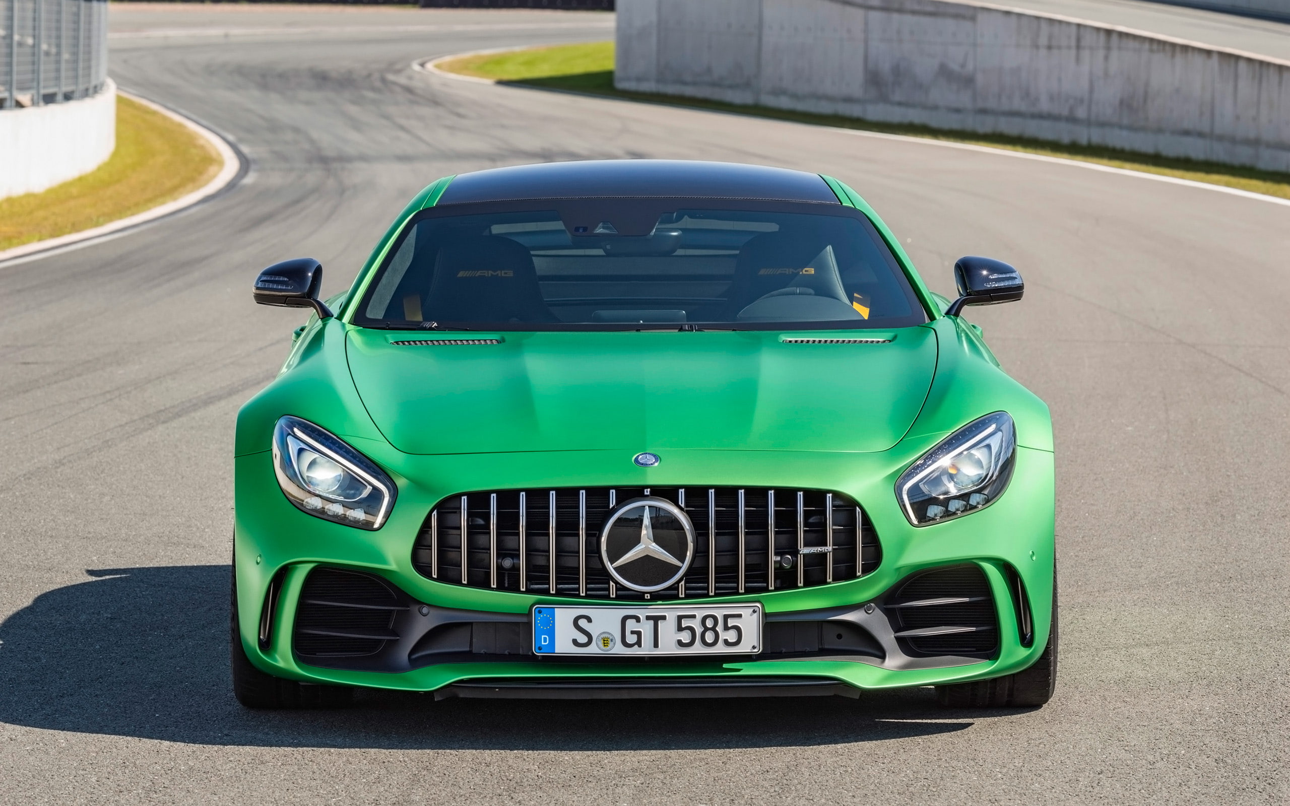 racecar, city, transportation, road, motor racing track, Mercedes Benz, land vehicle, mode of transportation, AMG, number, auto racing, retro styled, 2K, HD Wallpaper