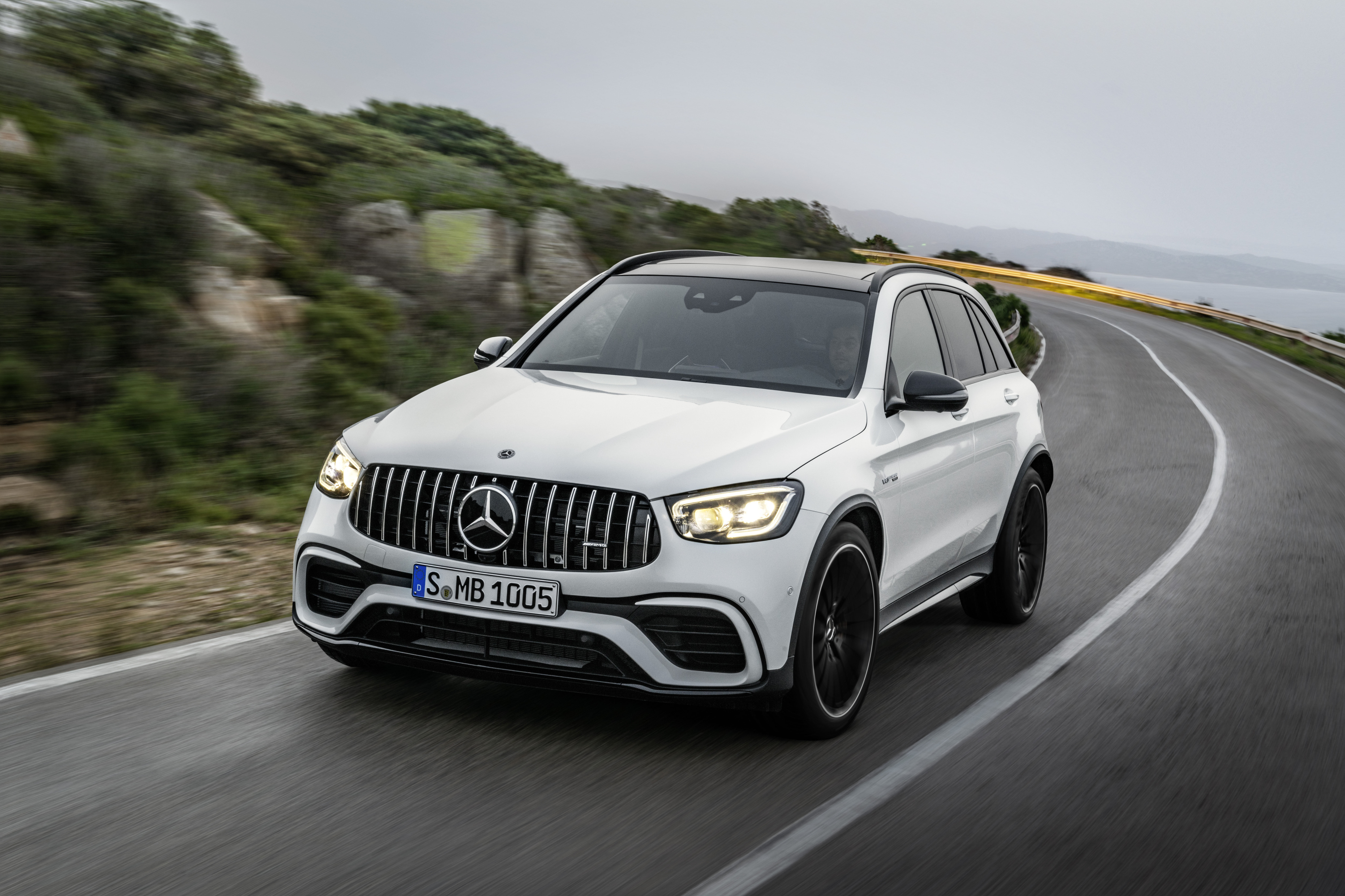 Car, SUV, 8K, Mercedes-Benz GLC-Class, White Car, Mercedes-Benz, Mercedes-AMG GLC 63 S, Mercedes-AMG, Vehicle, HD Wallpaper