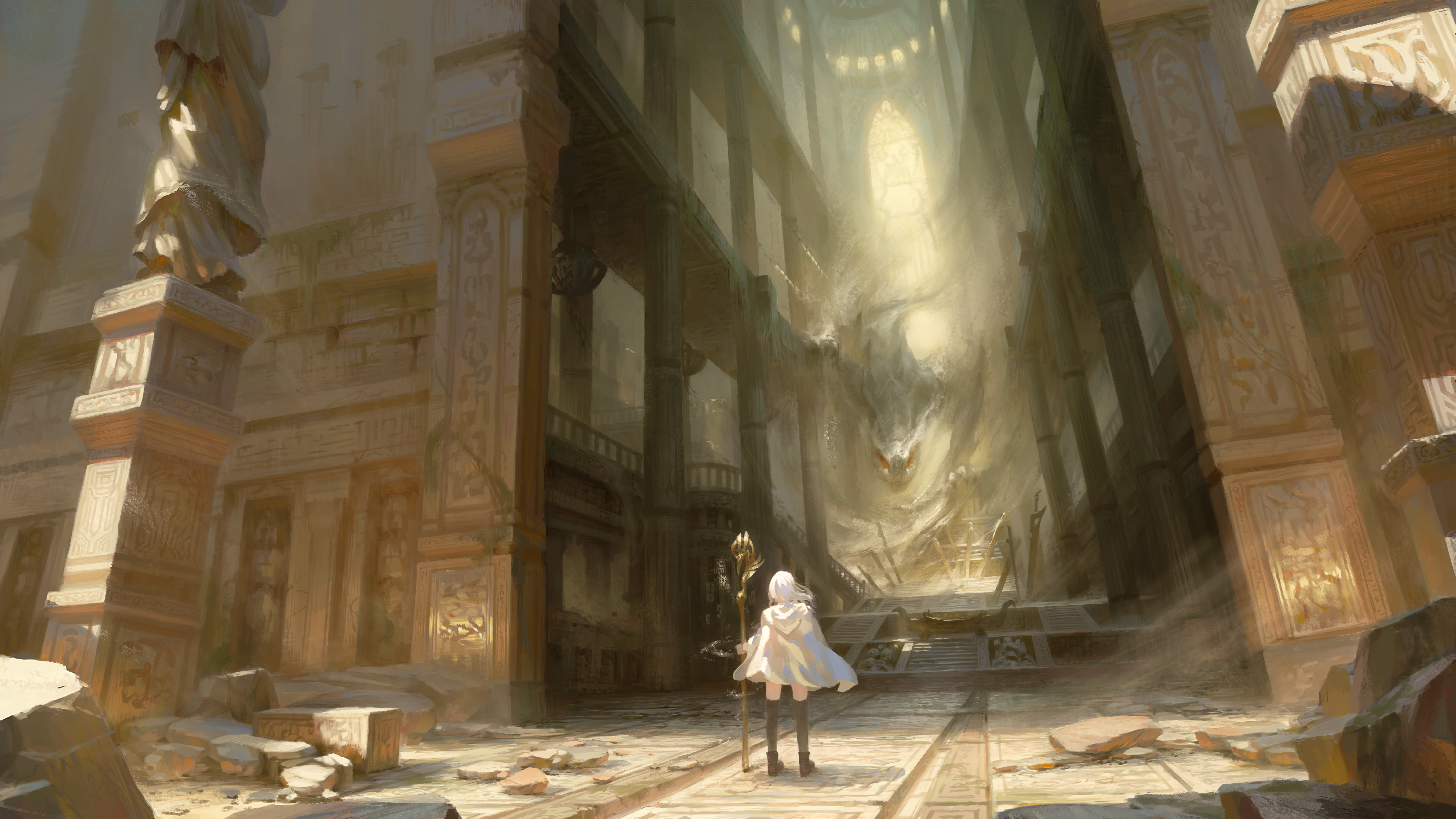 8K, anime girls, anime, void_0, HD Wallpaper