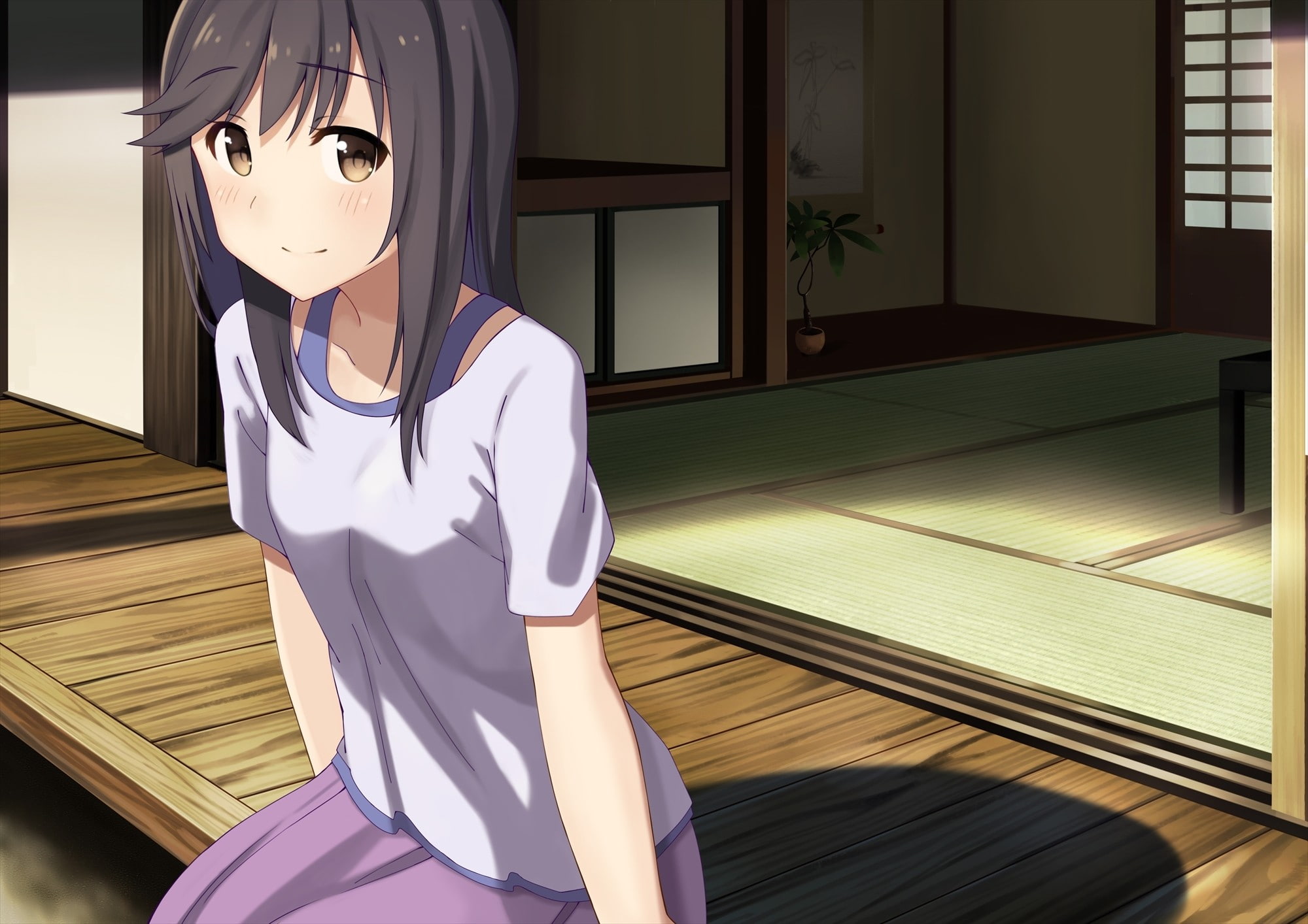 mask, casual clothing, obscured face, Non Non Biyori, indoors, Ichijou Hotaru, disguise, nature, lifestyles, three quarter length, standing, leisure activity, HD Wallpaper