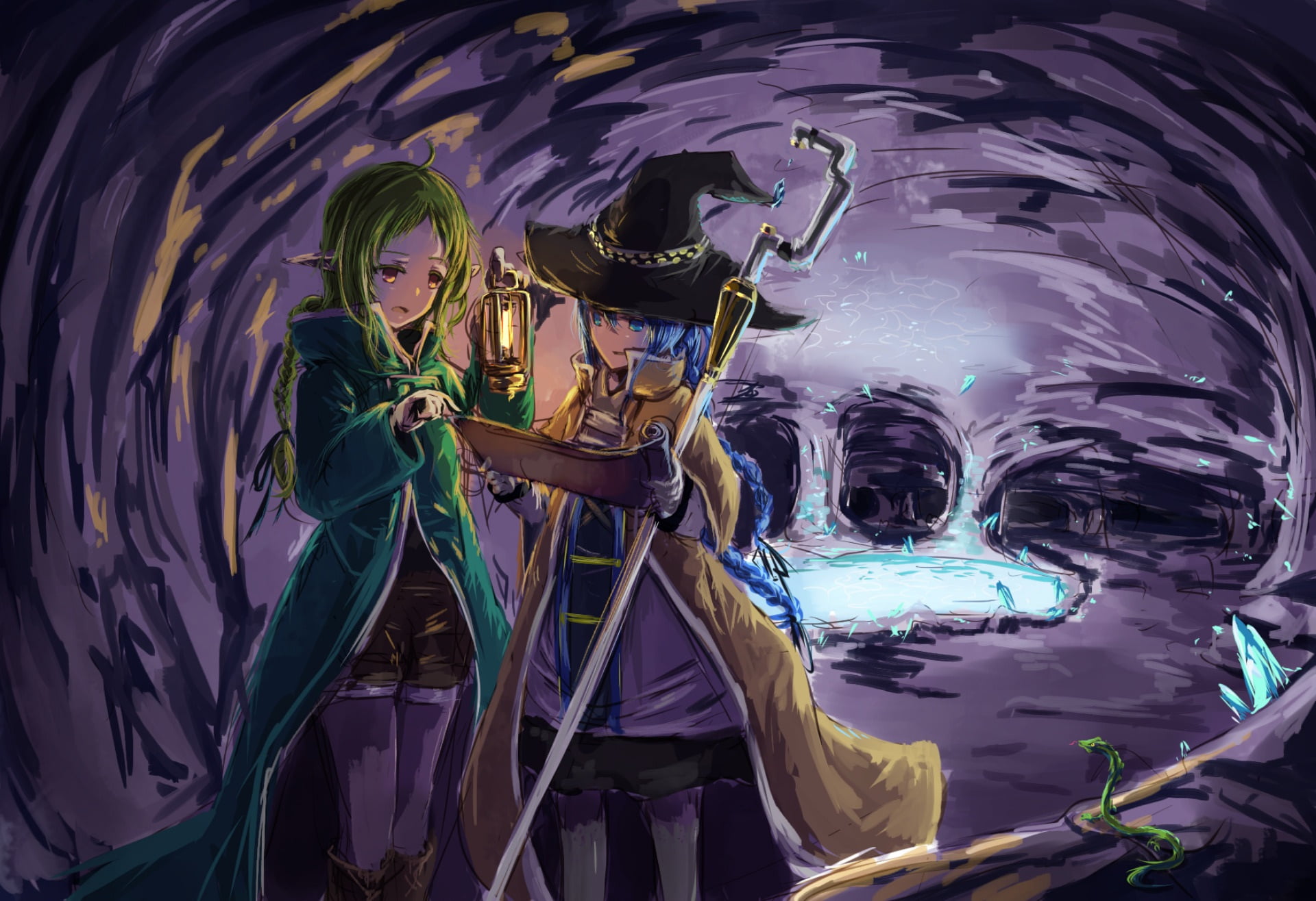 Anime, 1080P, Roxy Migurdia, Mushoku Tensei: Jobless Reincarnation, Sylphiette (Mushoku Tensei: Jobless Reincarnation), HD Wallpaper