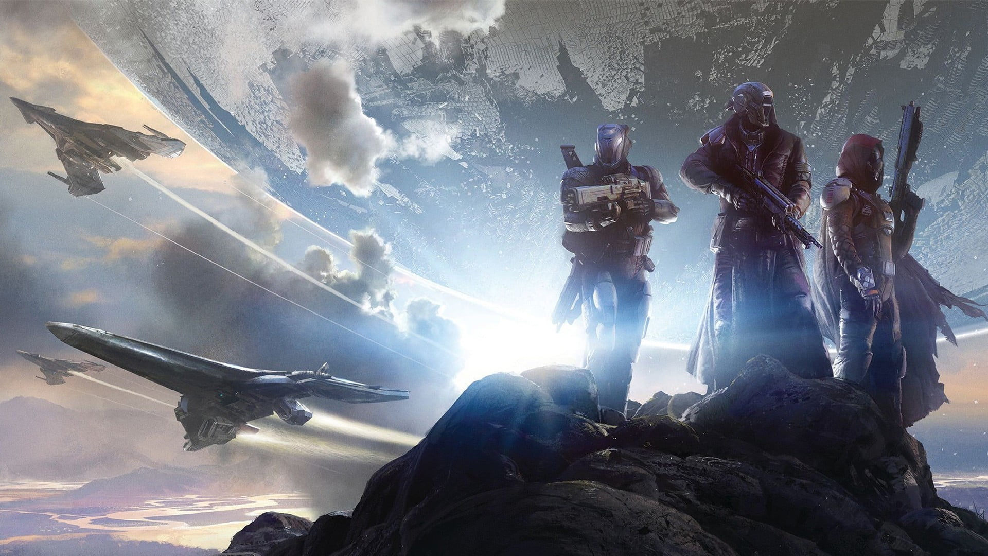 hunter (destiny), science fiction, destiny, armor, Titan (Destiny), Destiny (video game), magician, futuristic armor, Destiny 2, video games, 1080P, HD Wallpaper