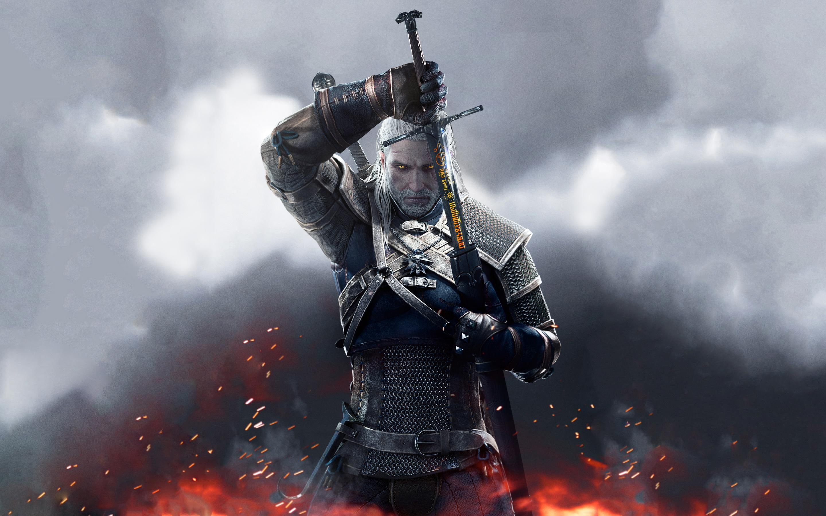 witch, destiny, character, photo, sword, hunt, hunter, 2K, witcher, wild, HD Wallpaper
