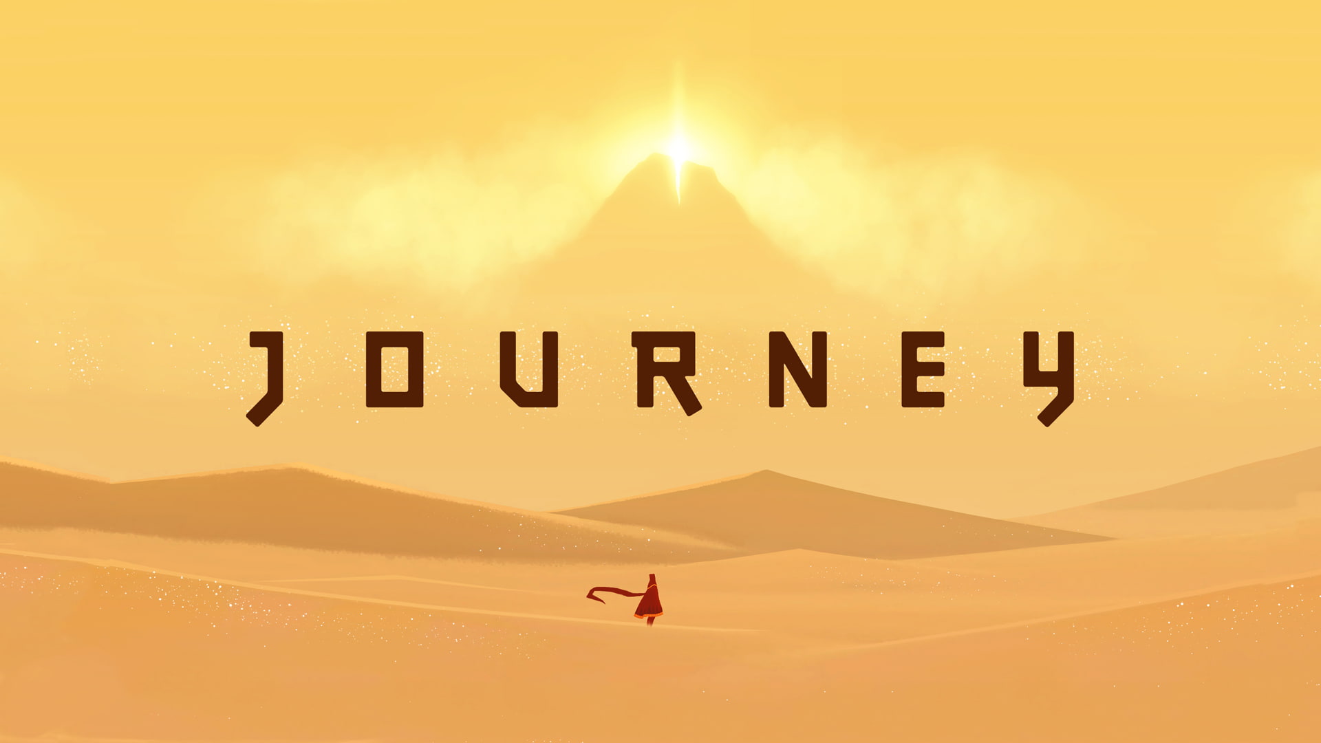sign, travel, desert, text, yellow, Journey (game), sunset, communication, transportation, 1080P, sky, one person, beauty in nature, silhouette, land, HD Wallpaper