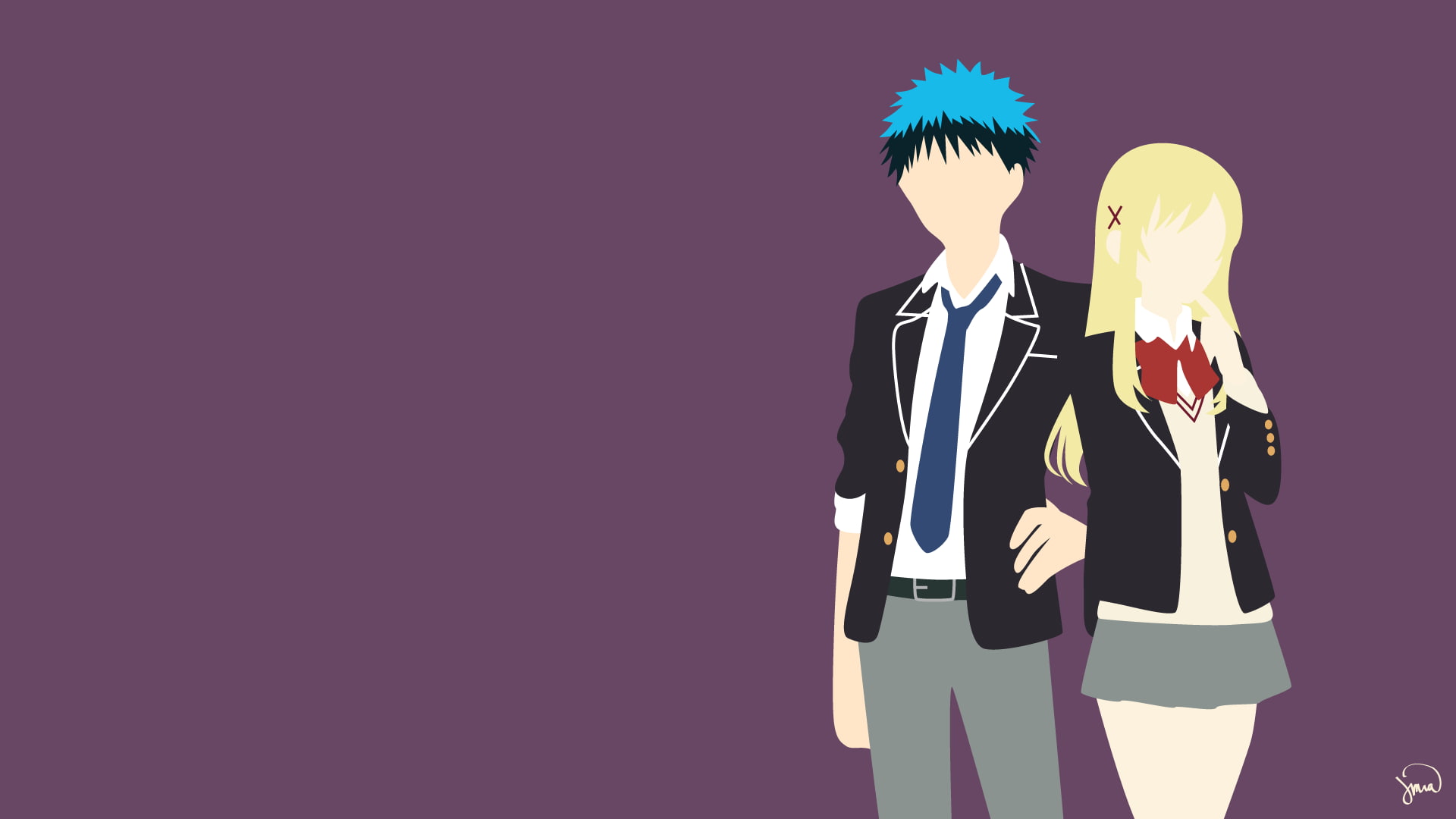 Yamada Ryū, Shiraishi Urara, 1080P, Yamada-kun to 7-nin no Majo, HD Wallpaper