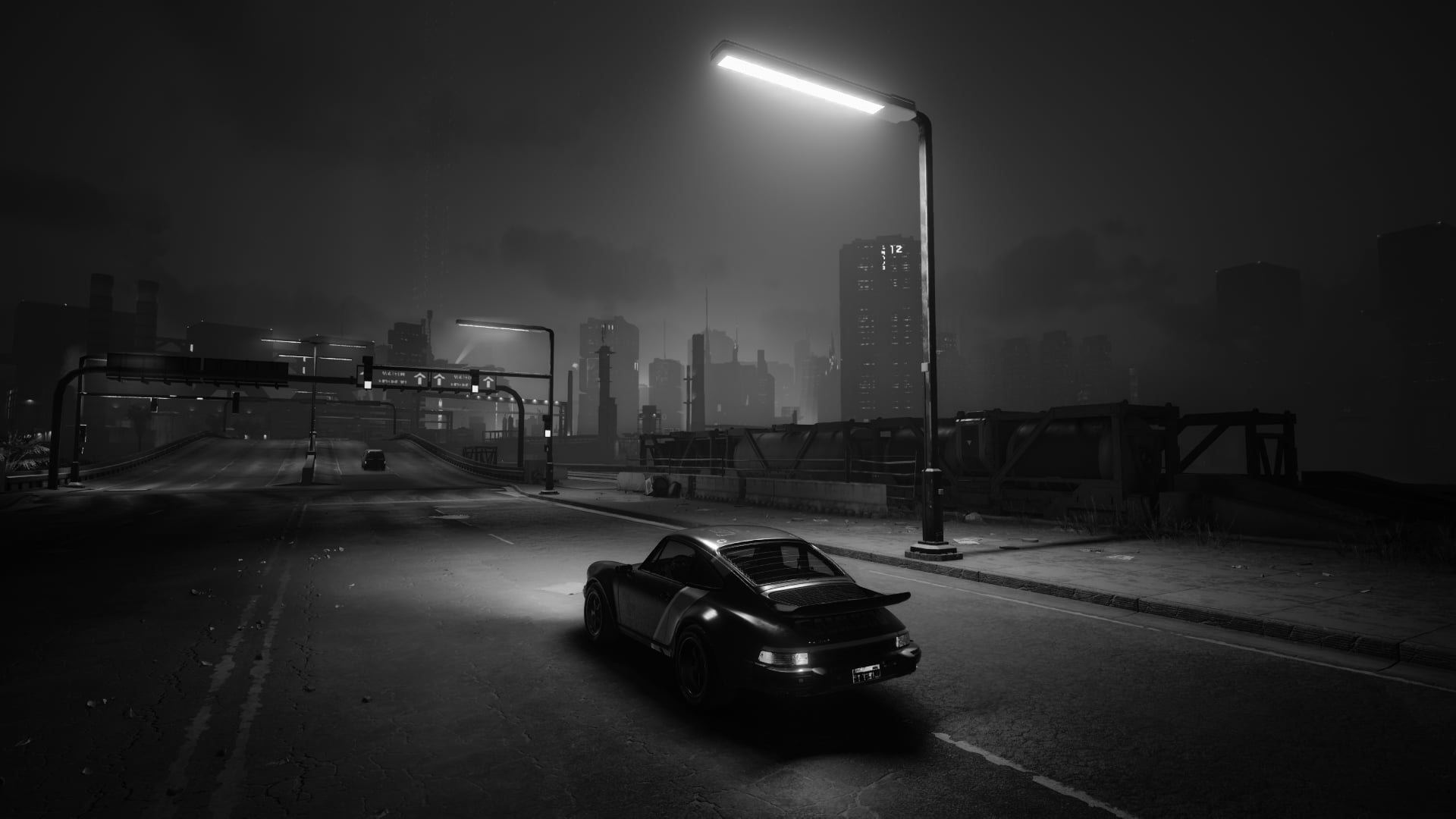 Porsche 911 GTR RS, Panam Palmer, Johnny Silverhand, Cyberpunk 2077, 1080P, car, video games, monochrome, HD Wallpaper
