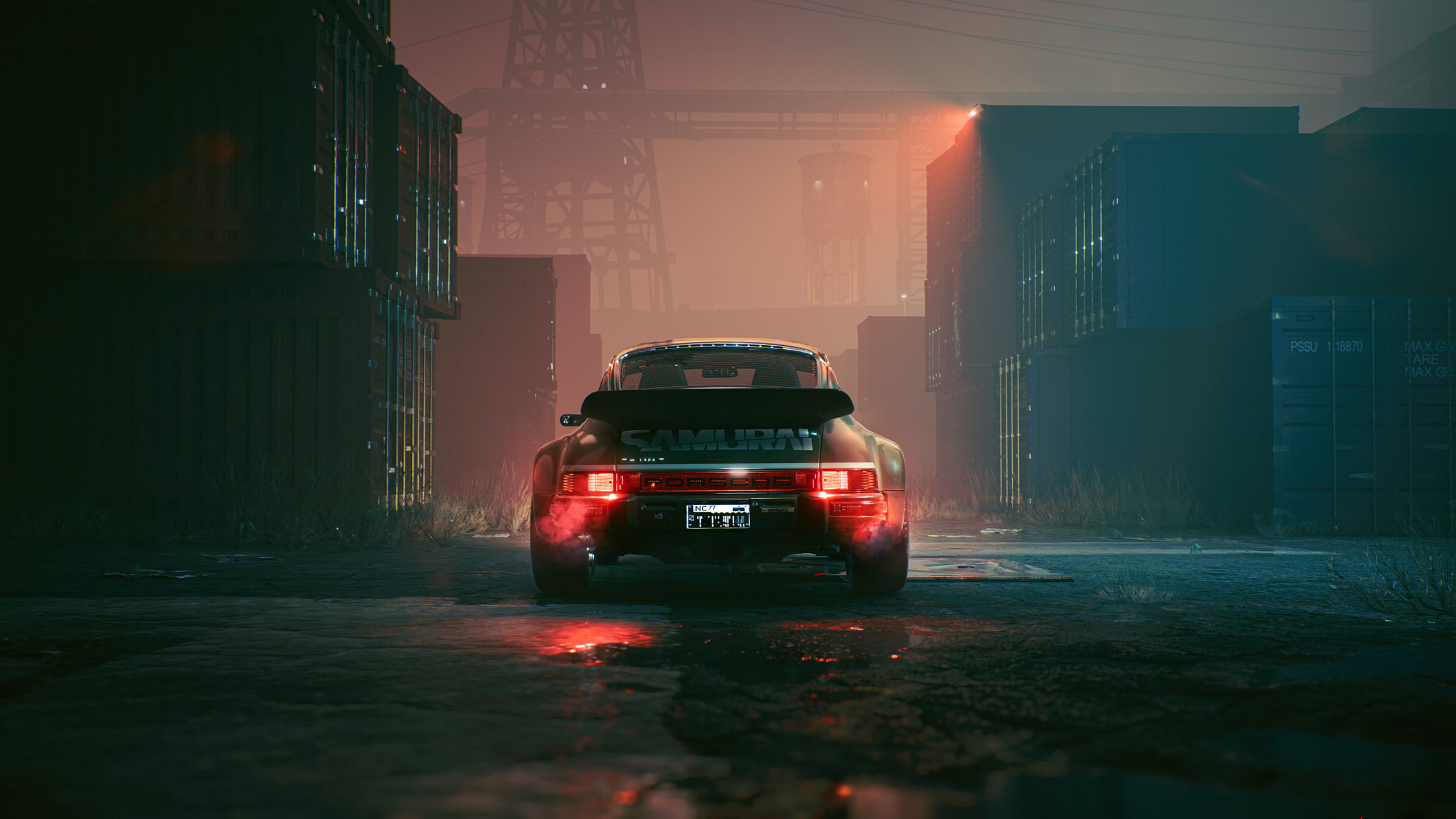 car, video game art, video games, cyberpunk, Cyberpunk 2077, Johnny Silverhand, Jakub Przybolewski, futuristic, Porsche, Porsche 911, 2K, HD Wallpaper