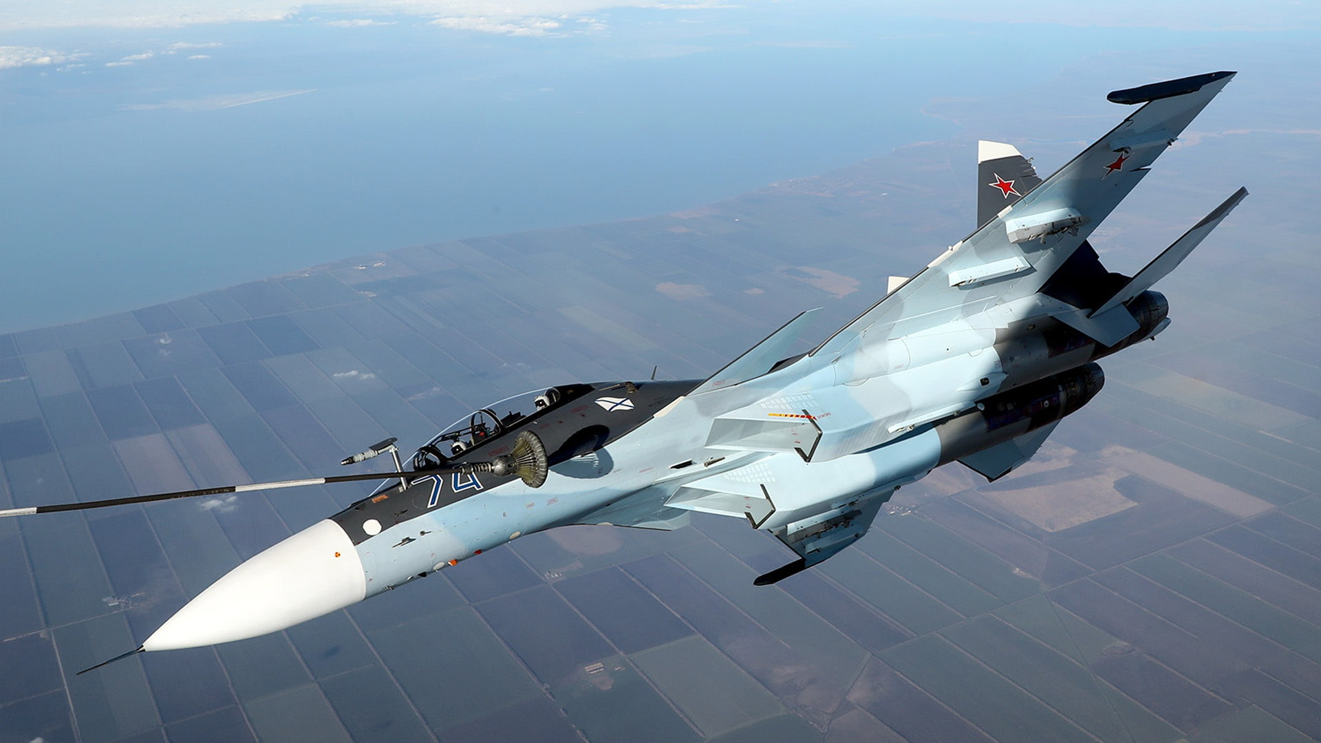 serial upgraded, Russian double multi-purpose fighter, MA Navy, 1080P, air refueling, Su-30CM, the 4+generation, Sukhoi, HD Wallpaper