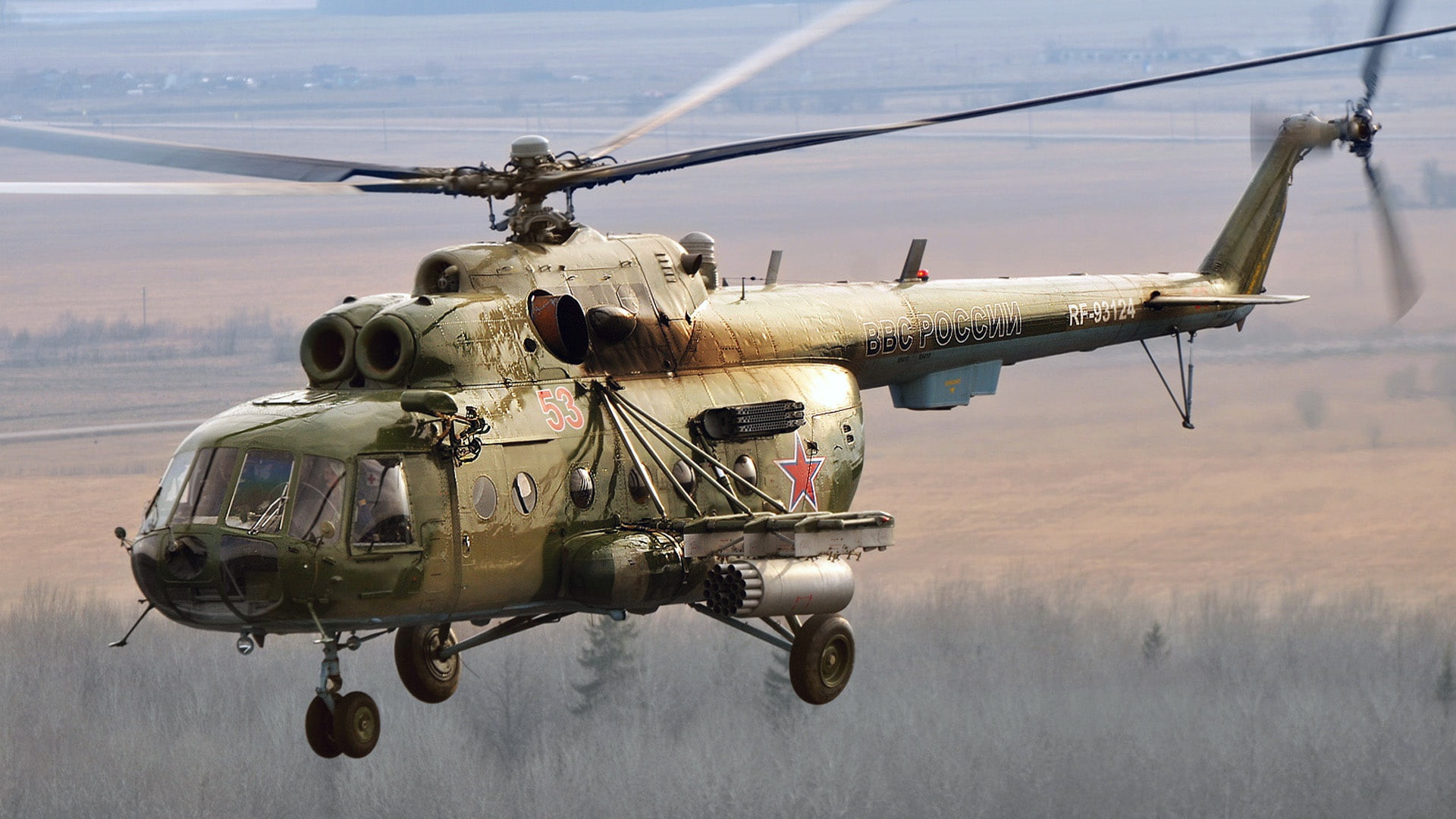 Videoconferencing Russia, Mi-8MTV-2, Russian multi-purpose helicopter, Has a military purpose, 1080P, OKB M. L. Mil, upgraded Mi-8MTV, HD Wallpaper